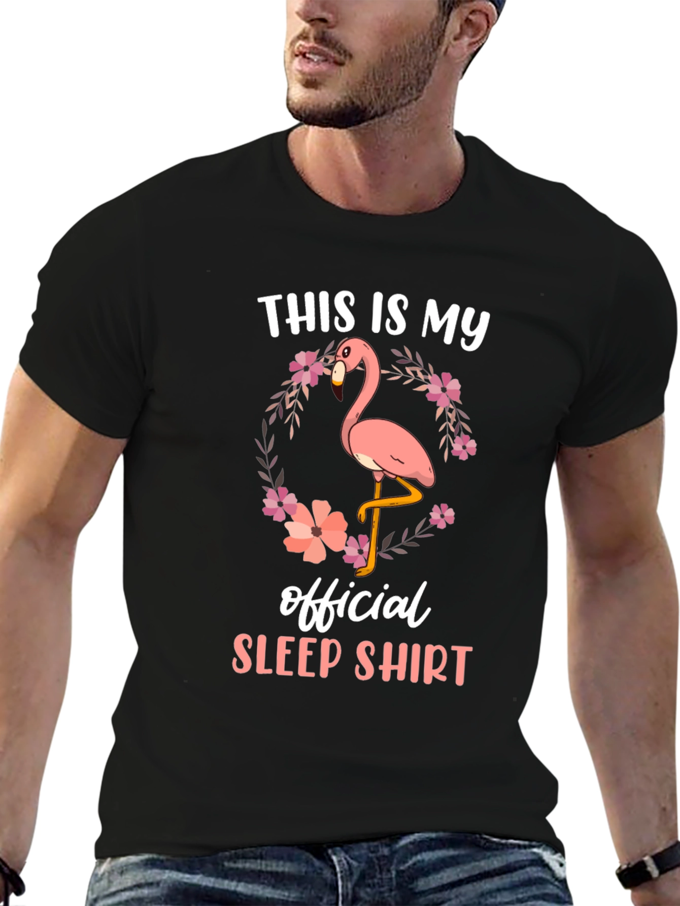 Flamingo Sleep Shirt - Mens Graphic Tee