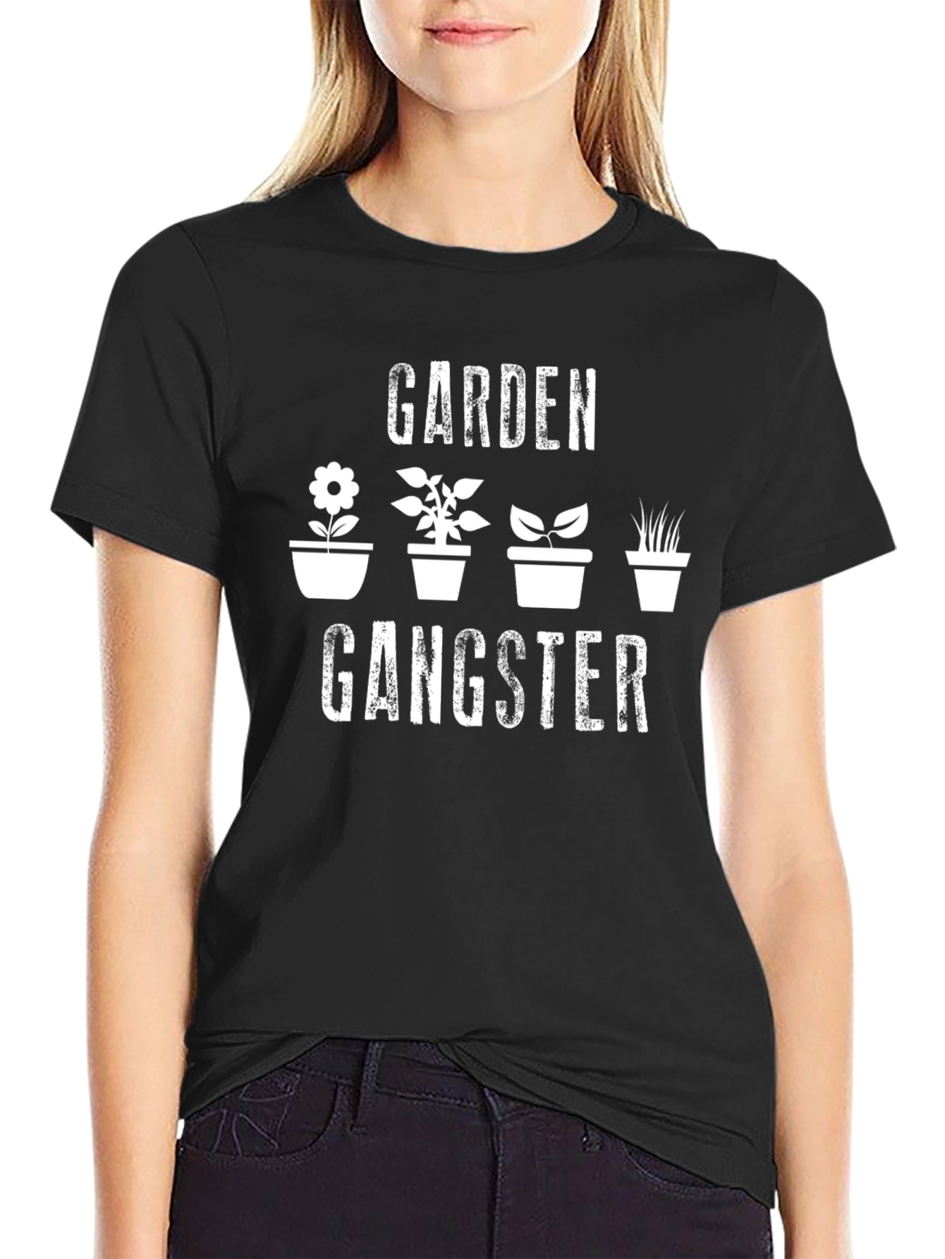 Garden Gangster T-Shirt - Black Graphic Tee