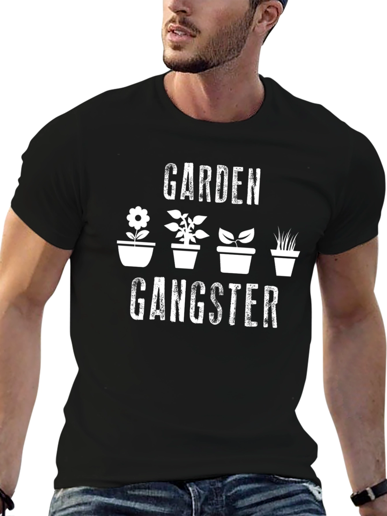 Garden Gangster T-Shirt - Black Graphic Tee