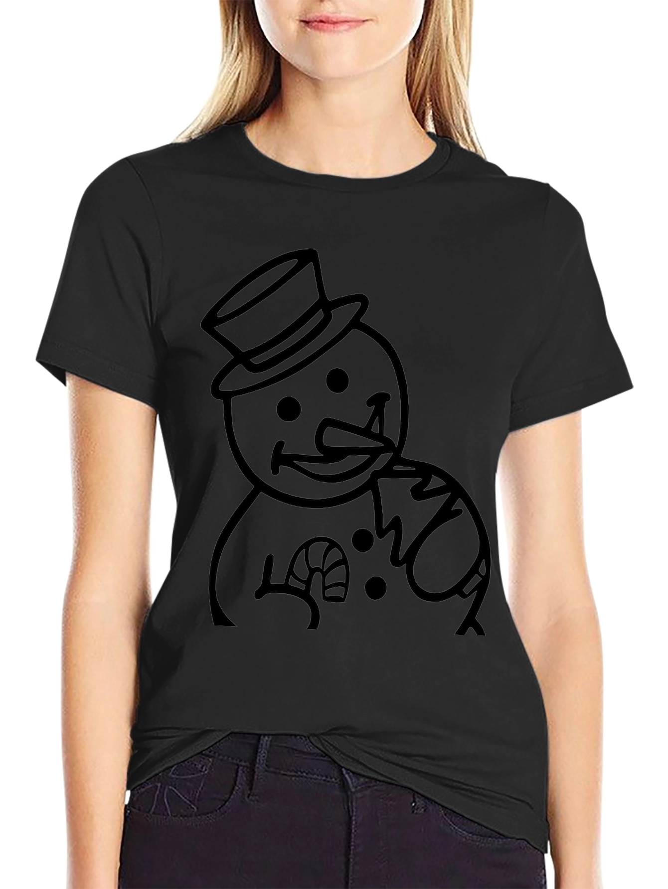 Snowman Graphic Tee - Holiday Cheer