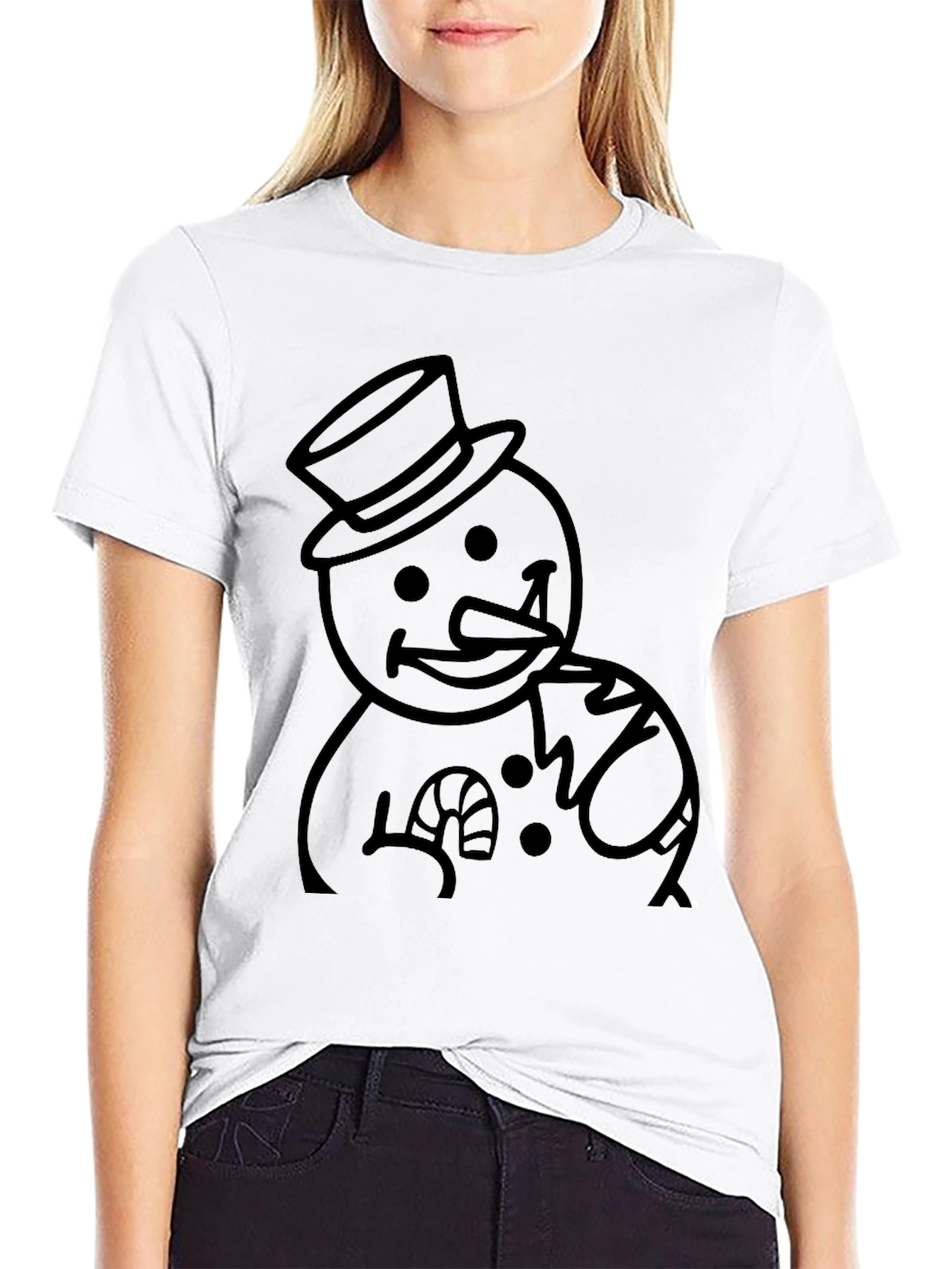 Snowman Graphic Tee - Holiday Cheer