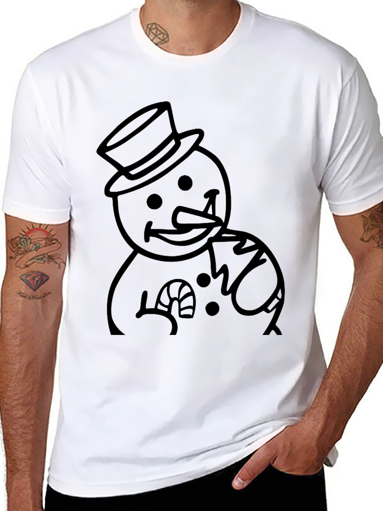 Snowman Graphic Tee - Holiday Cheer