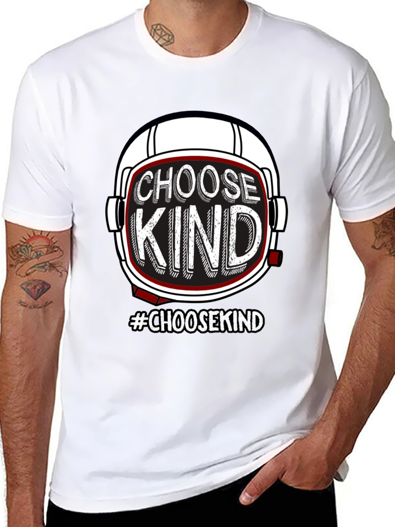 Choose Kind Helmet Graphic Tee - Unisex