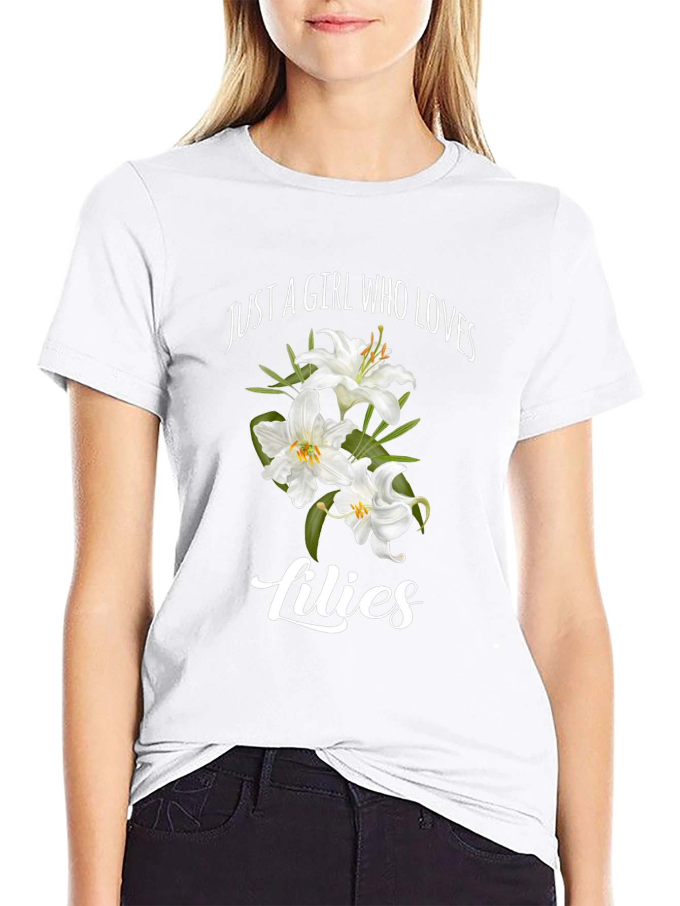 Just A Girl Who Loves Lilies Graphic T-Shirt