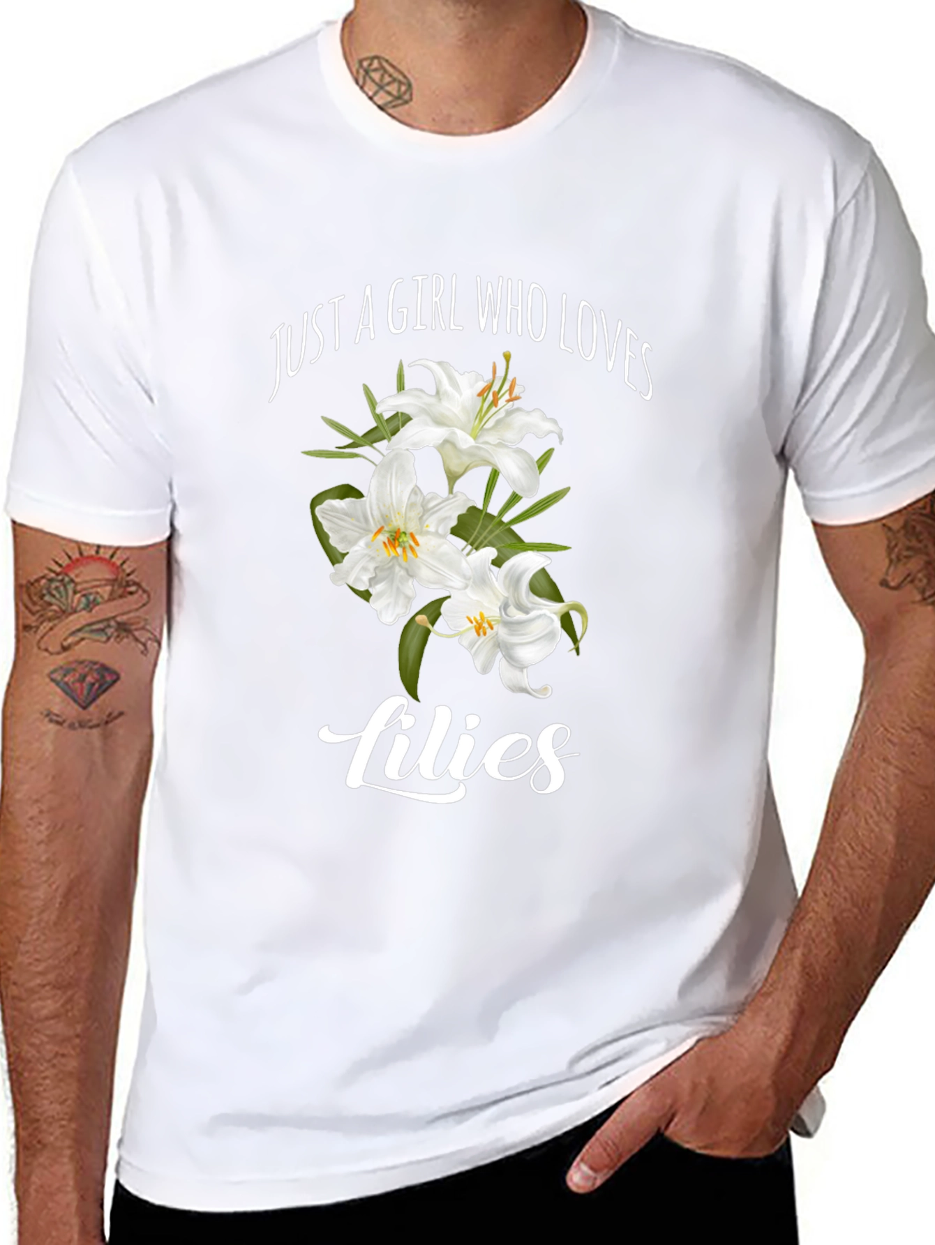 Just A Girl Who Loves Lilies Graphic T-Shirt