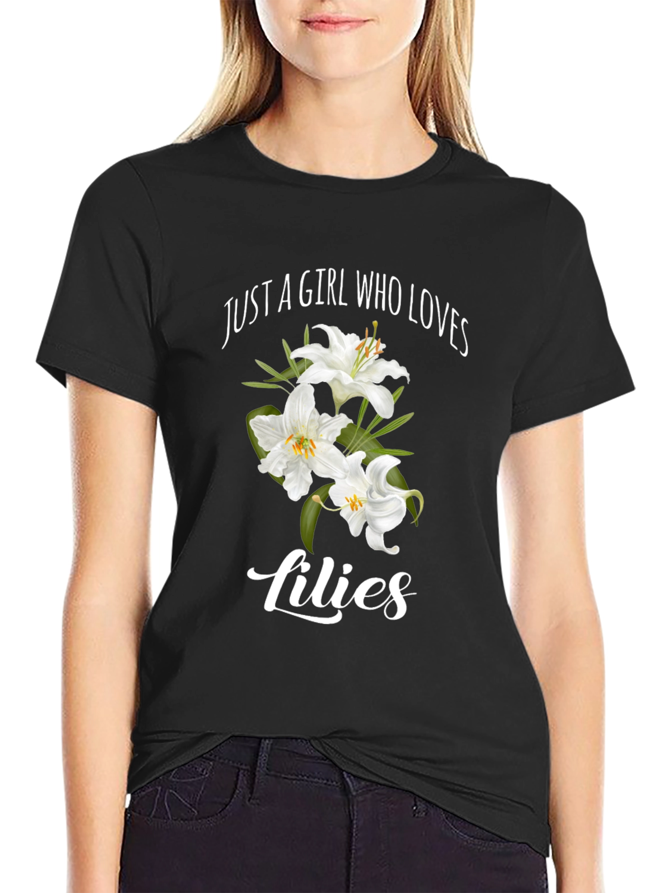 Just A Girl Who Loves Lilies Graphic T-Shirt