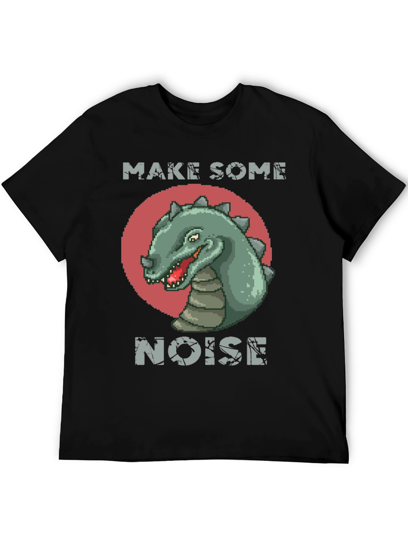 Dinosaur Pixel Art T-Shirt - Make Some Noise