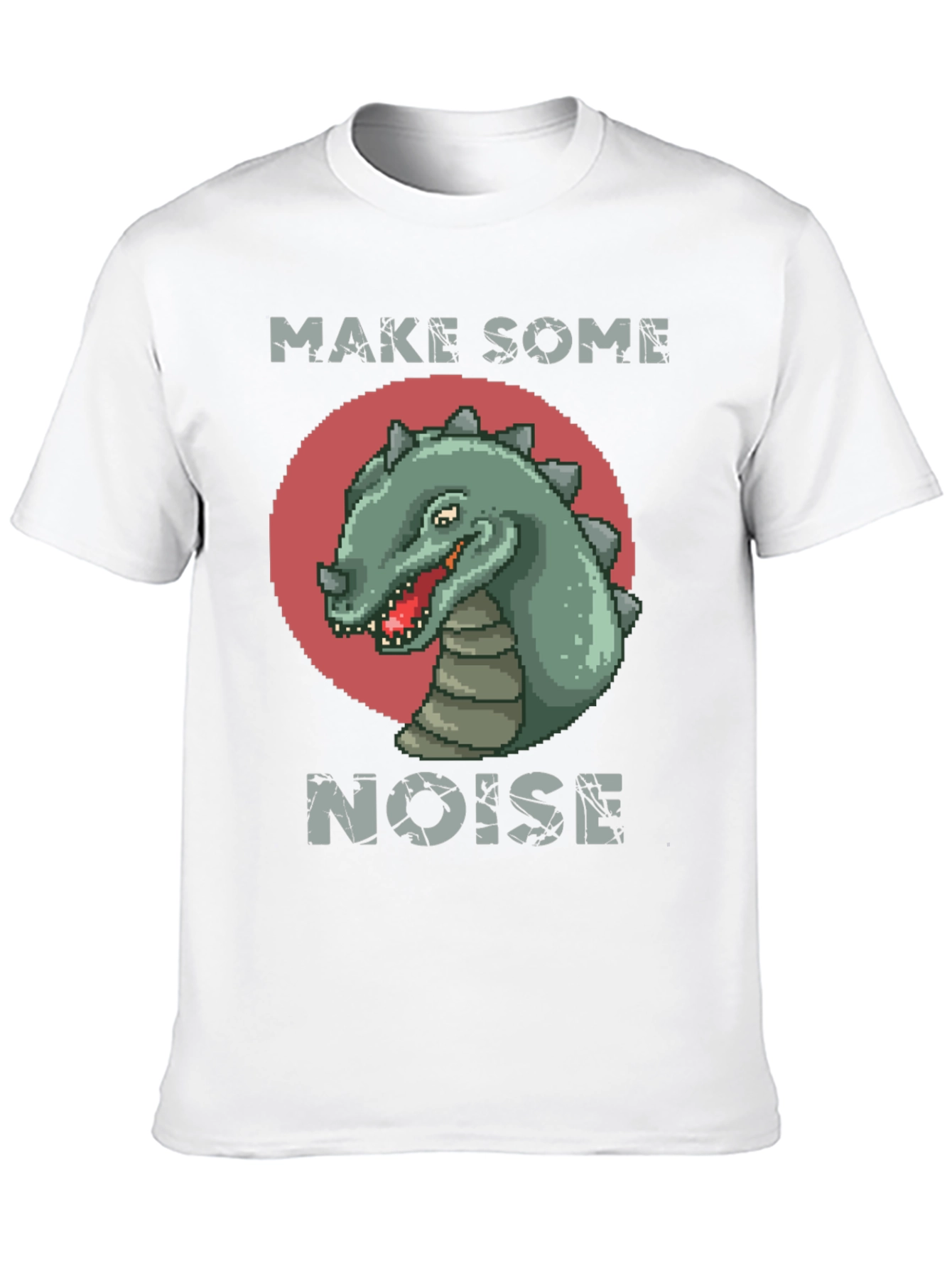 Dinosaur Pixel Art T-Shirt - Make Some Noise