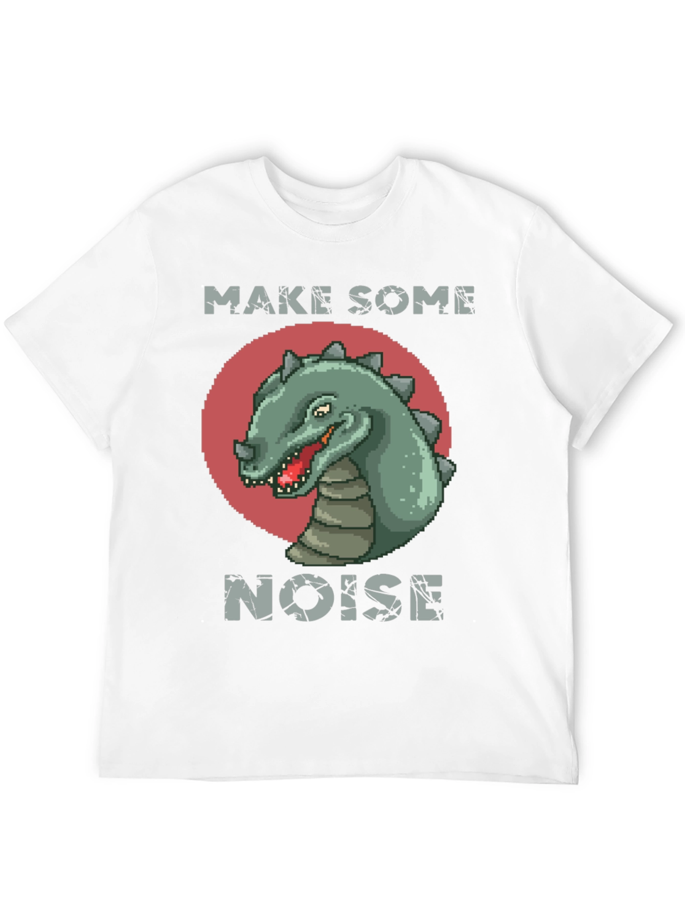 Dinosaur Pixel Art T-Shirt - Make Some Noise
