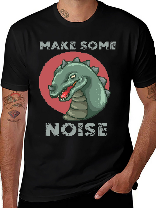 Dinosaur Pixel Art T-Shirt - Make Some Noise