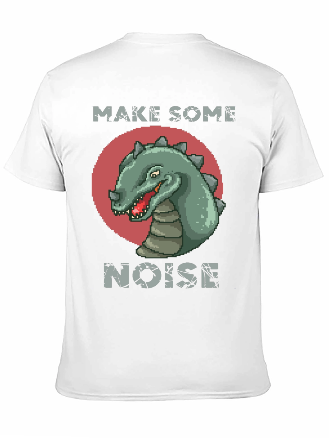 Dinosaur Pixel Art T-Shirt - Make Some Noise