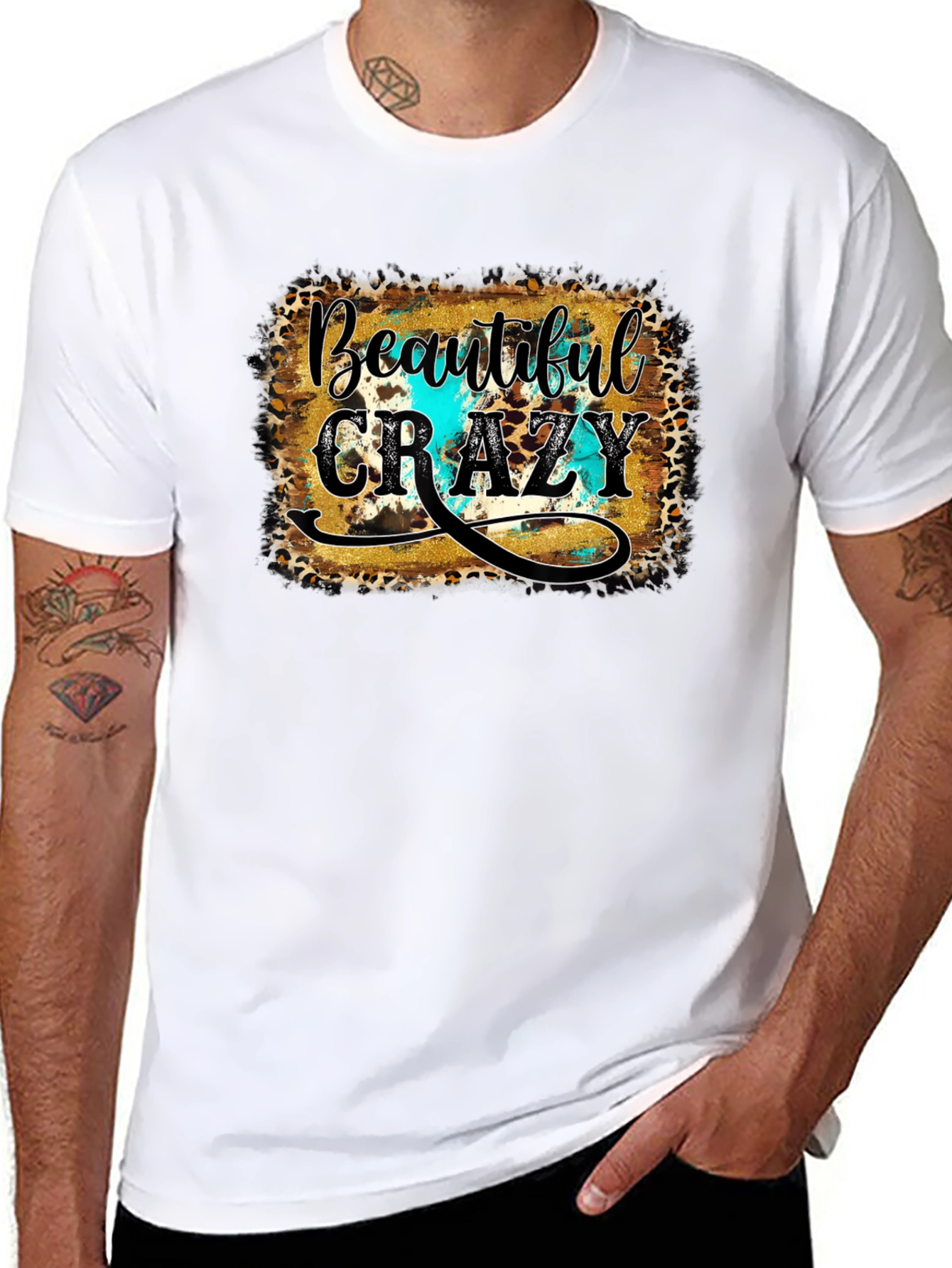 Beautiful Crazy Graphic Tee - Unisex Black T-Shirt