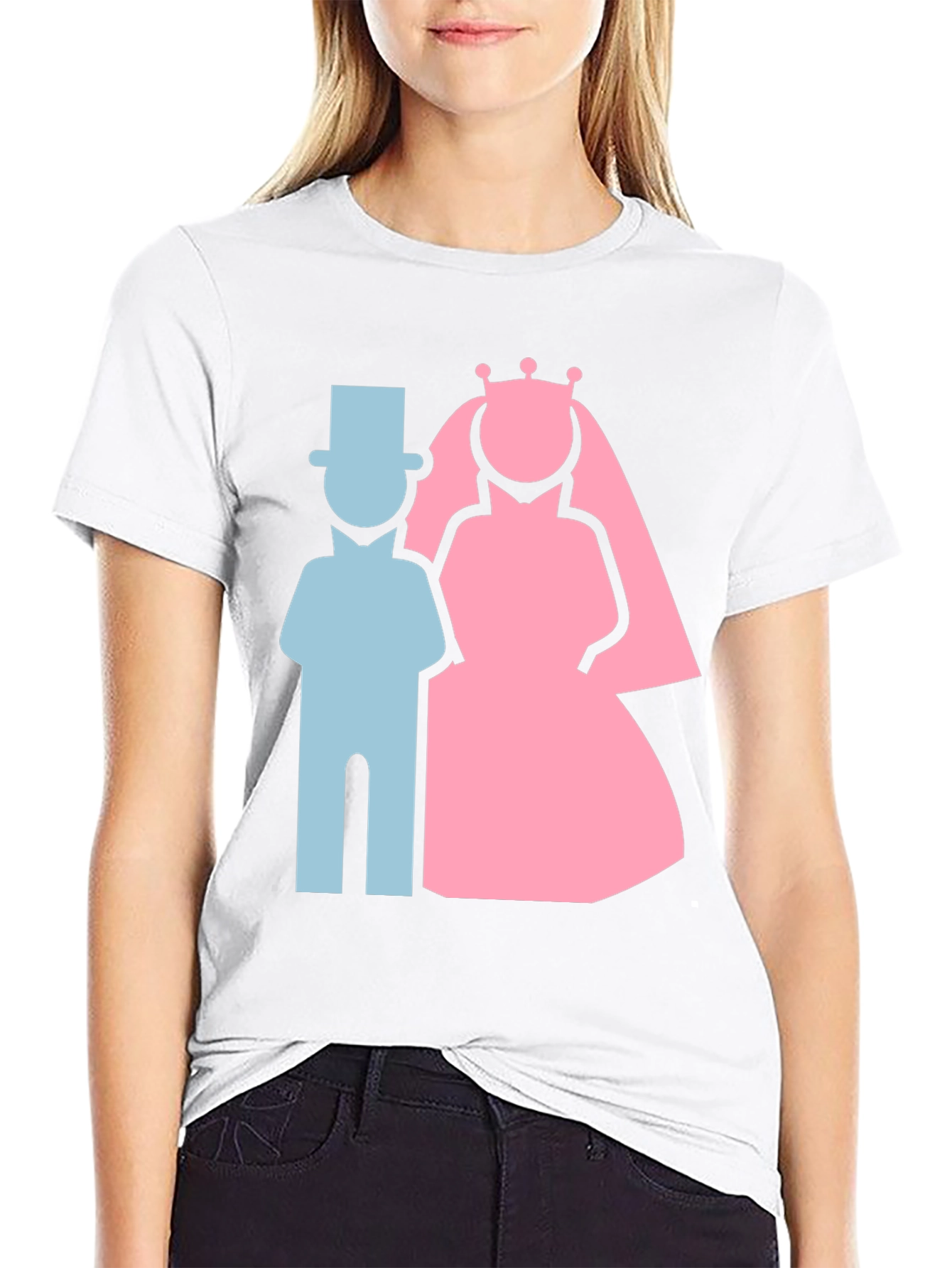 Bride and Groom Graphic T-Shirt - Wedding Couple Tee