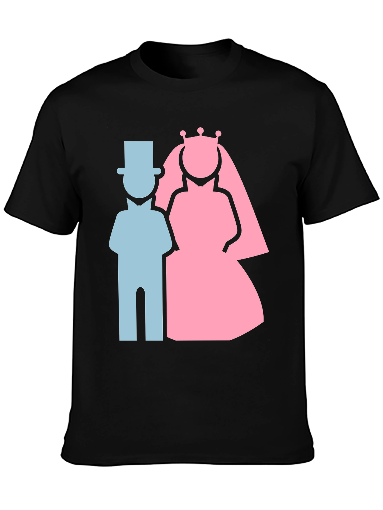 Bride and Groom Graphic T-Shirt - Wedding Couple Tee