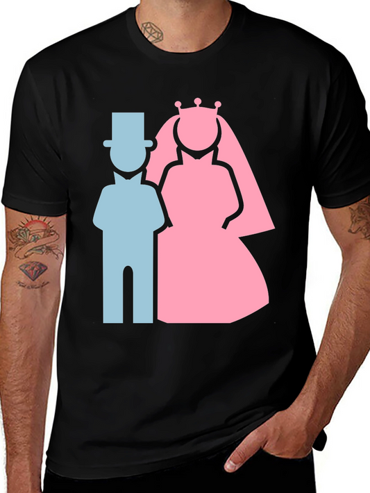 Bride and Groom Graphic T-Shirt - Wedding Couple Tee