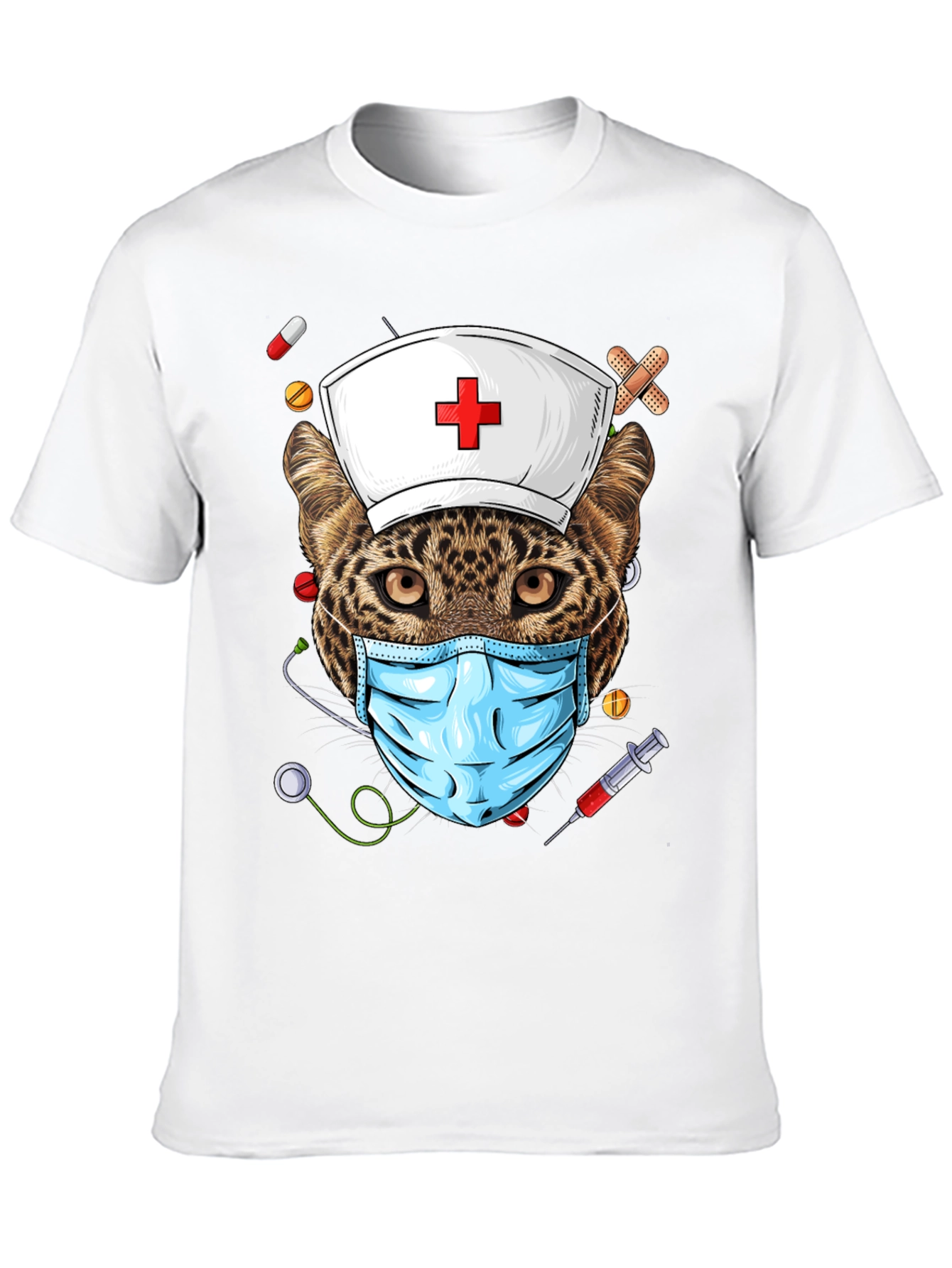 Leopard Nurse Graphic Tee