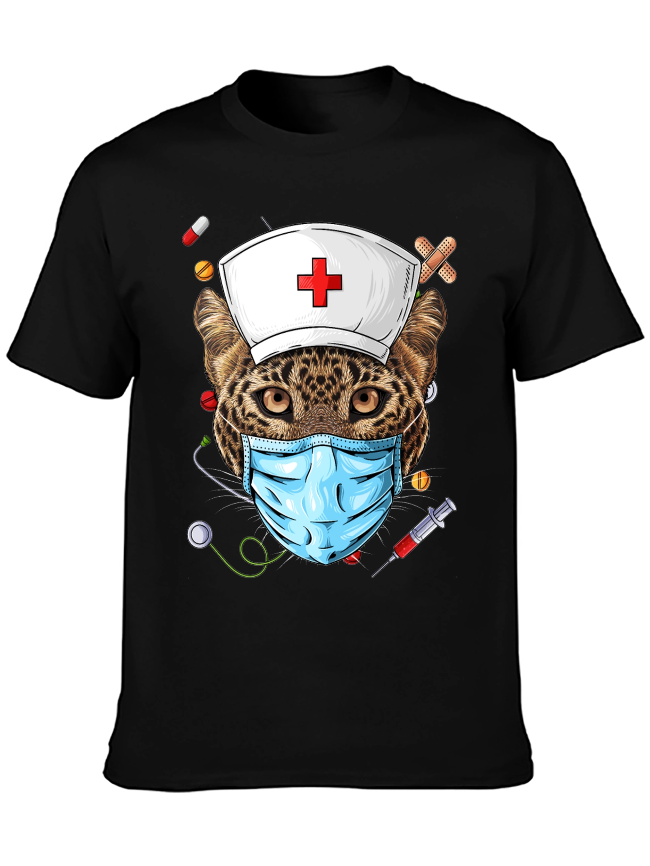 Leopard Nurse Graphic Tee