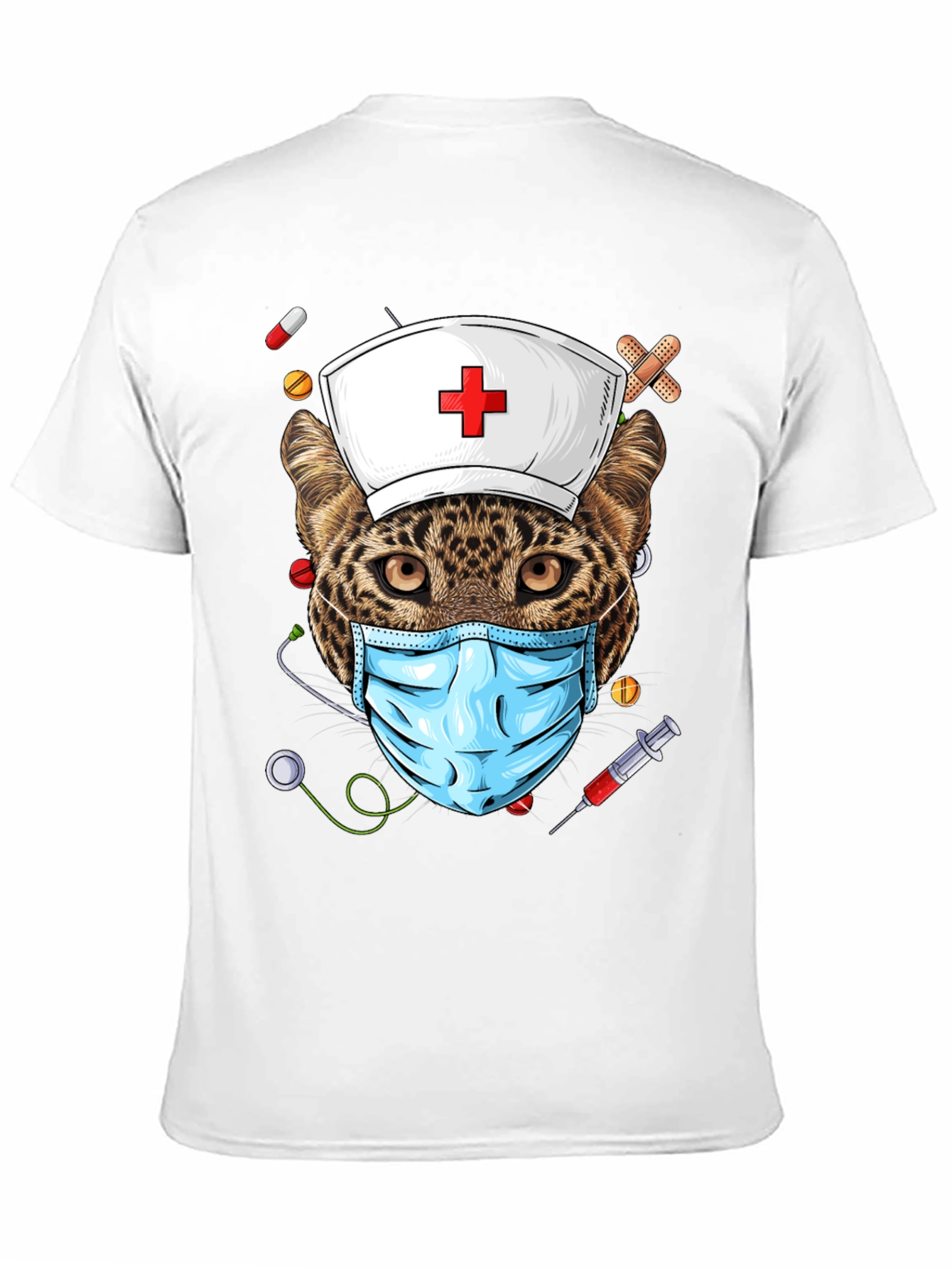 Leopard Nurse Graphic Tee