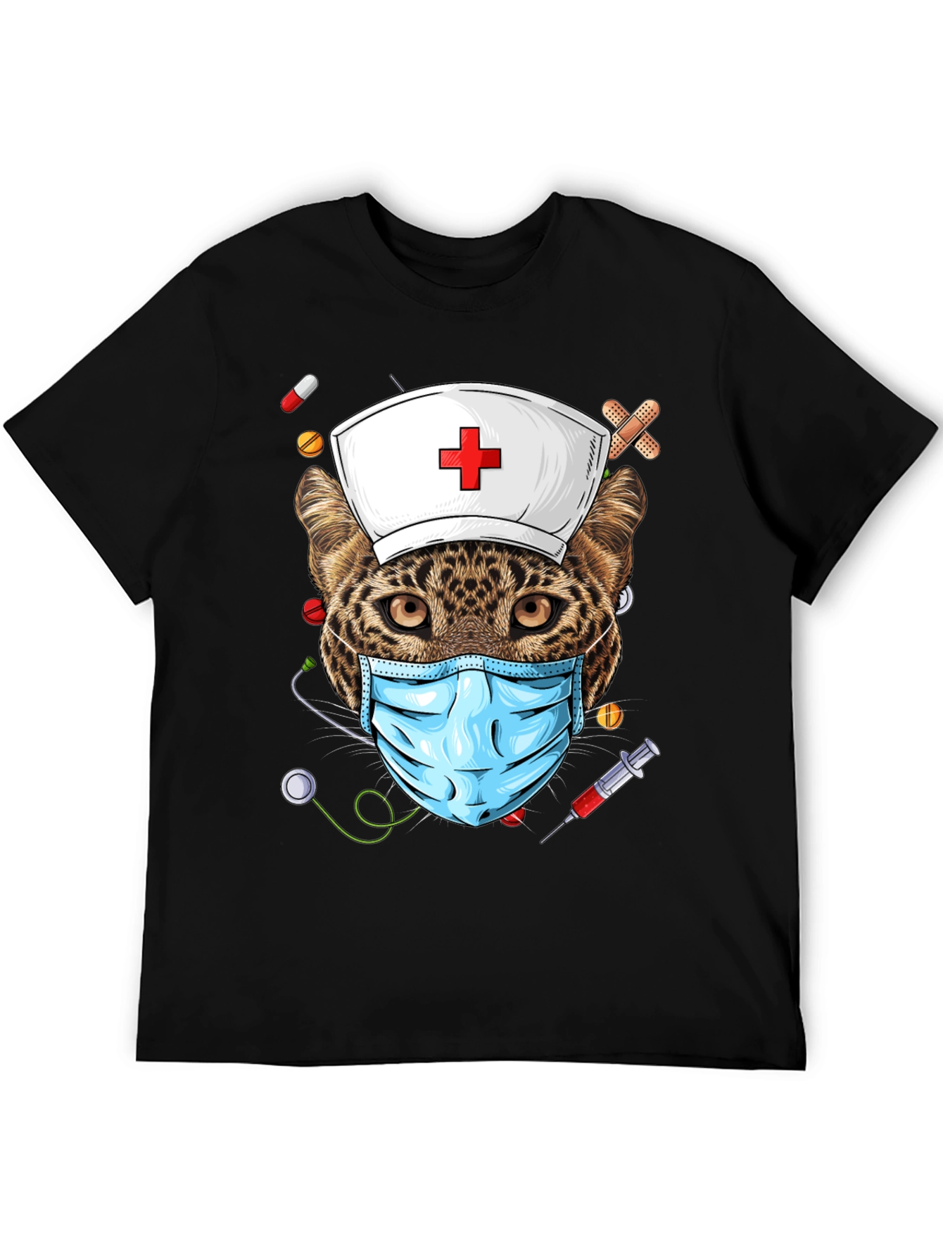 Leopard Nurse Graphic Tee