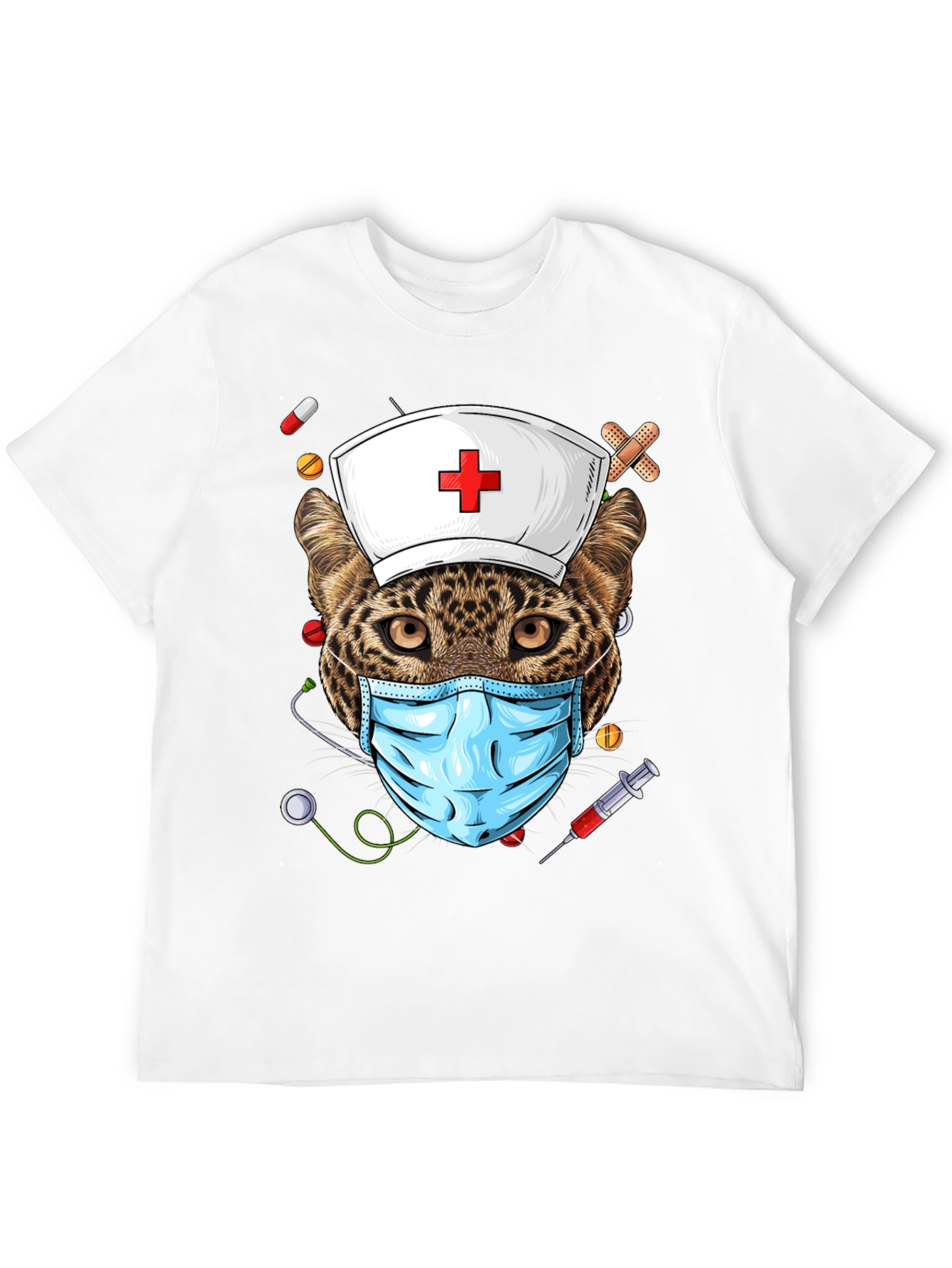 Leopard Nurse Graphic Tee
