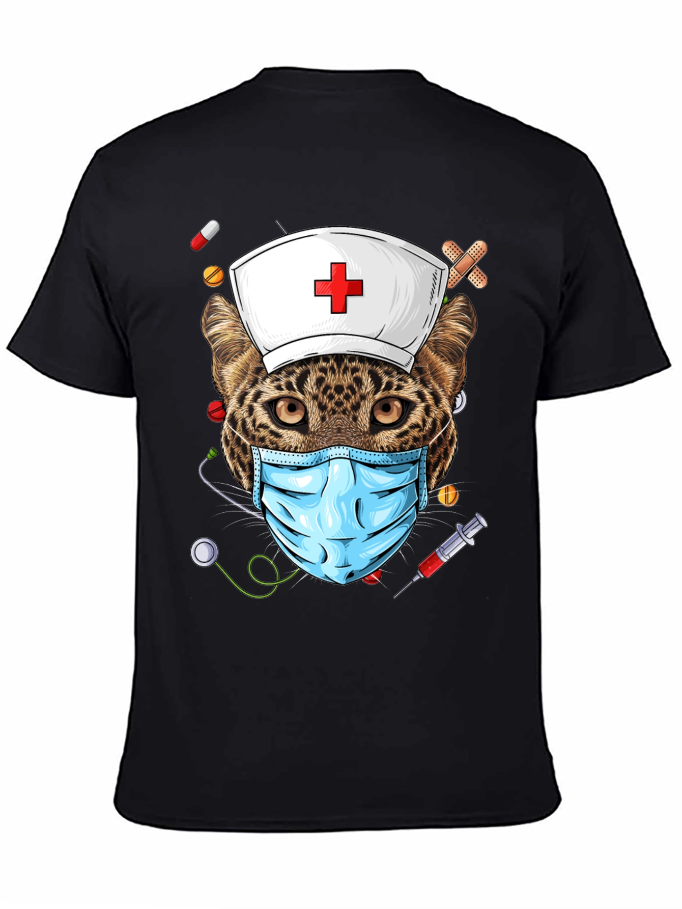 Leopard Nurse Graphic Tee