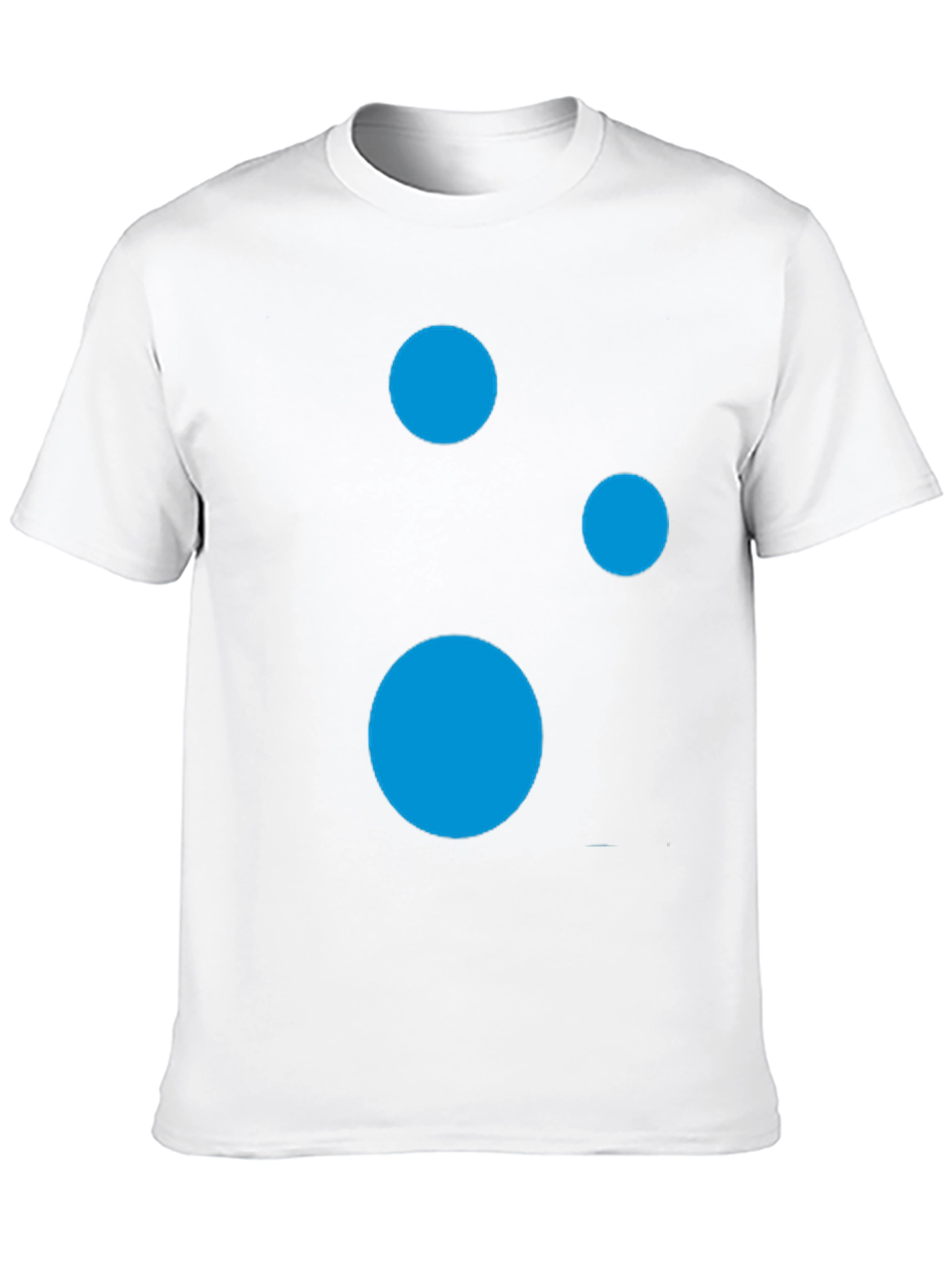 Modern Black T-Shirt with Abstract Blue Circle Design