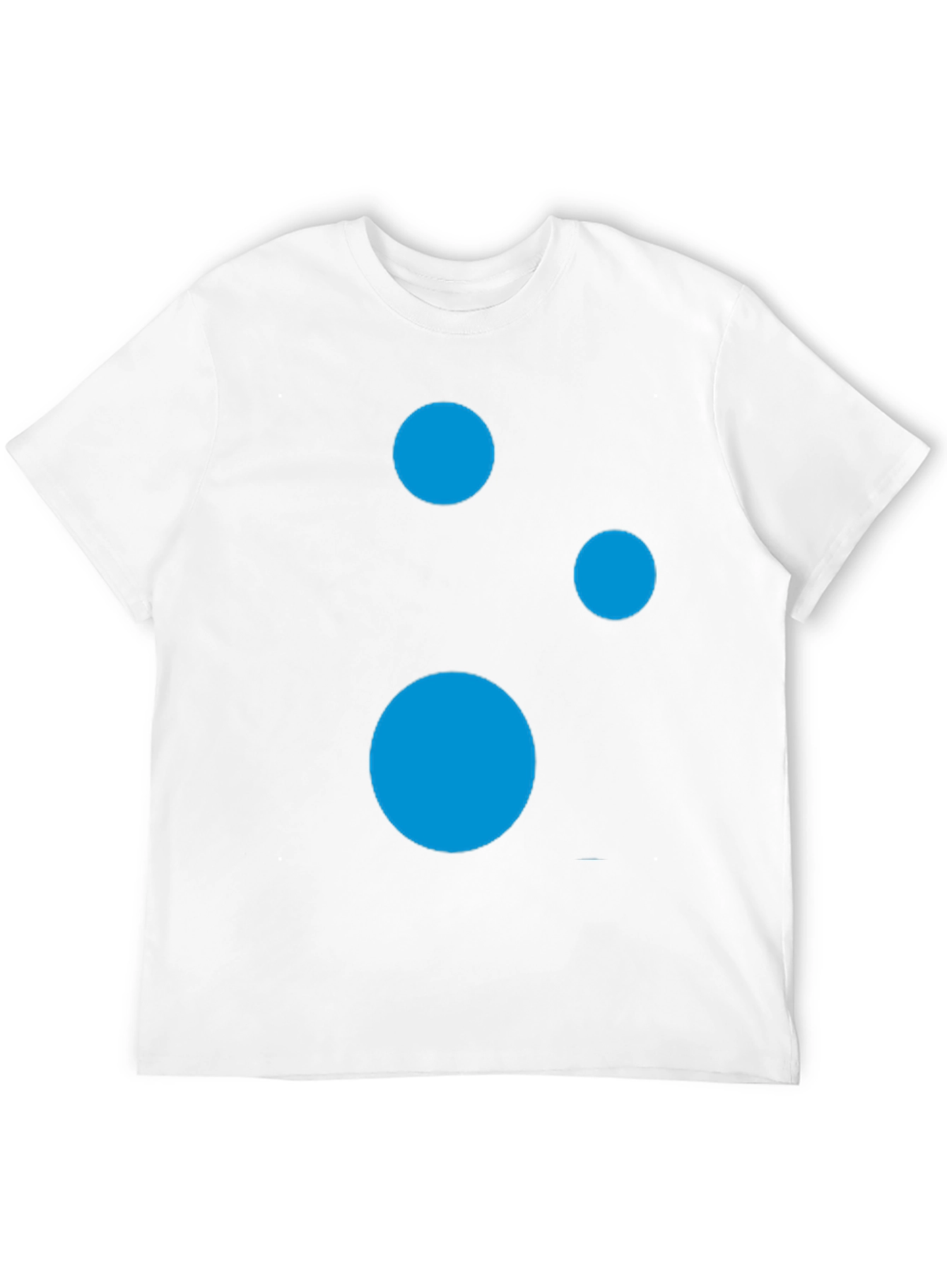 Modern Black T-Shirt with Abstract Blue Circle Design