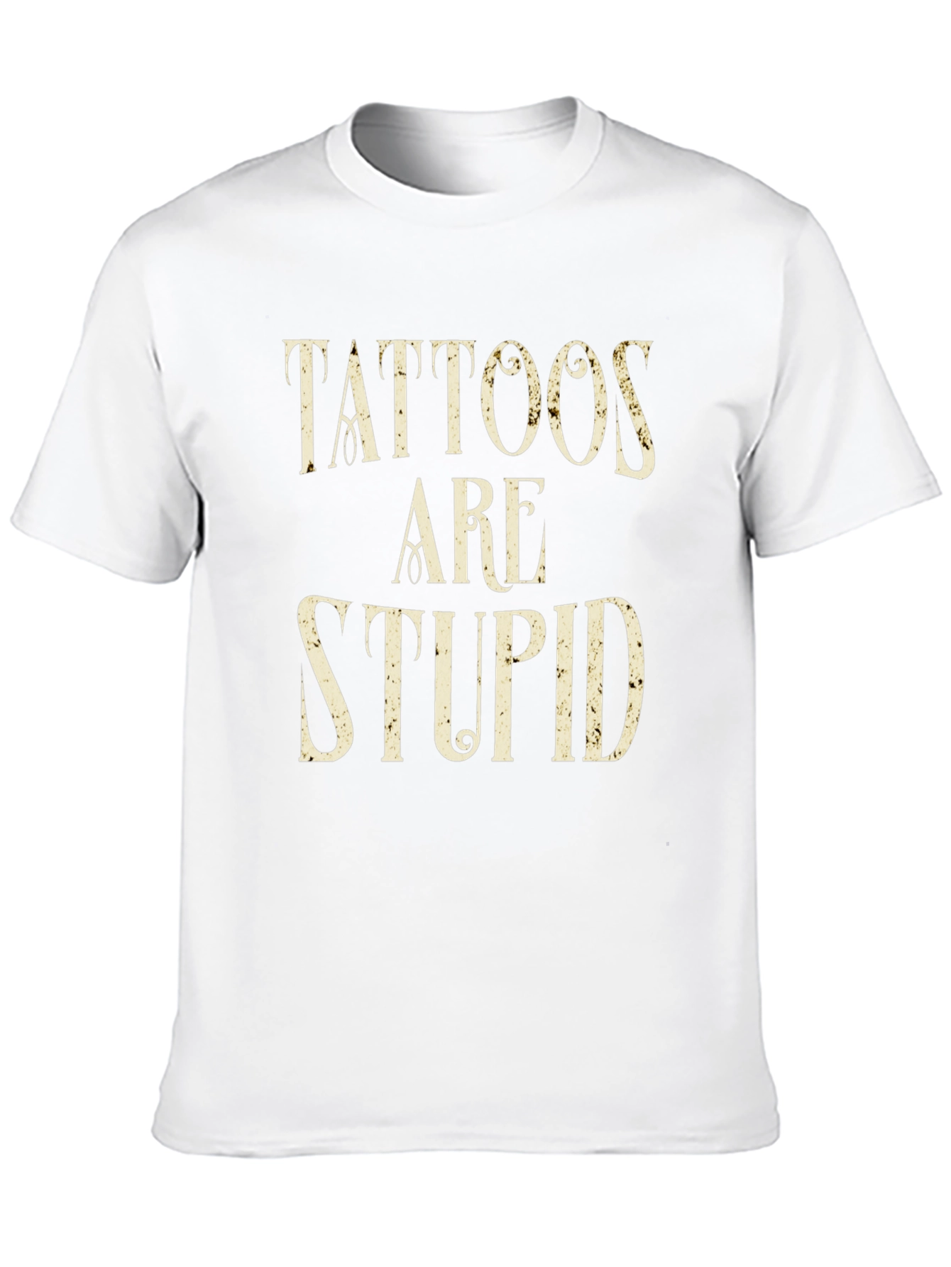 Tattoos Are Stupid Graphic Tee - Black