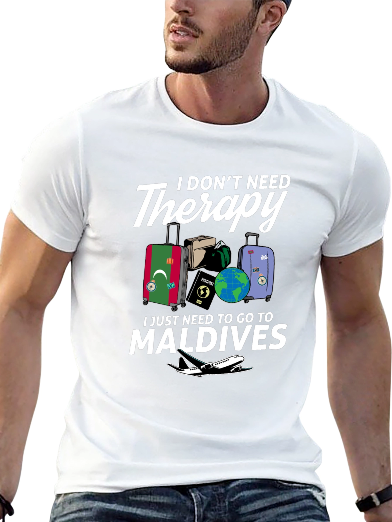 Maldives Therapy Graphic T-Shirt: Vacation Ready Tee