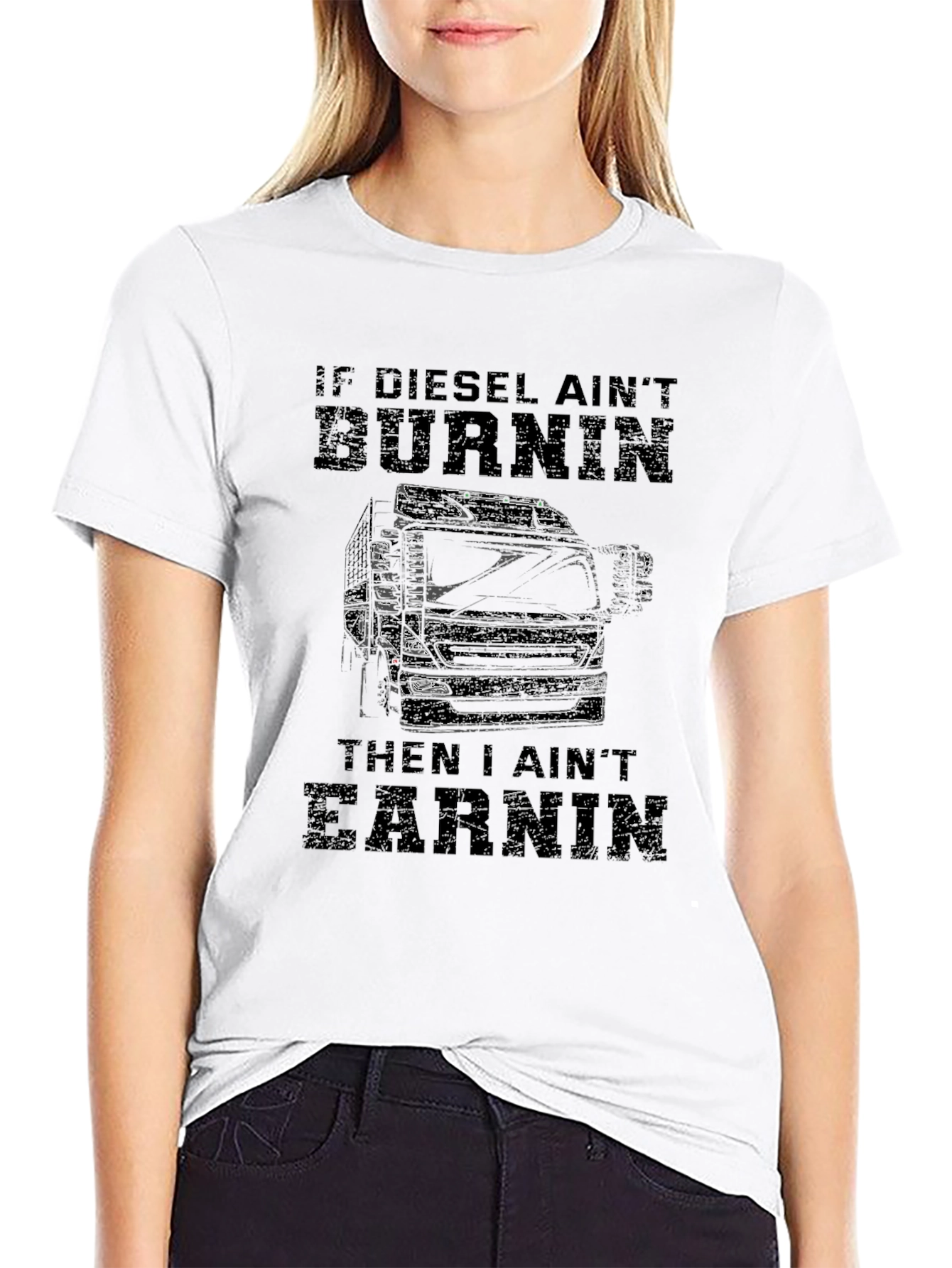Diesel Burnin T-Shirt - Trucker Style Tee