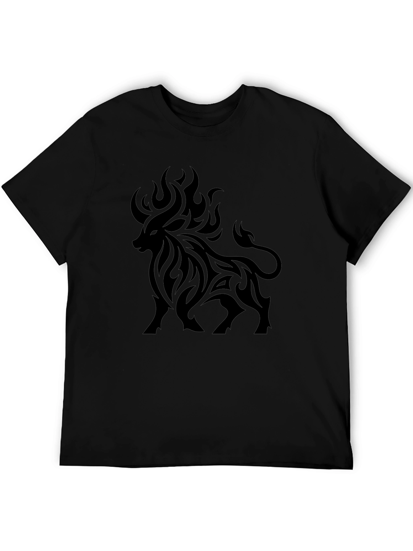 Mens Black Bull Graphic Tee - Stylish Casual Wear