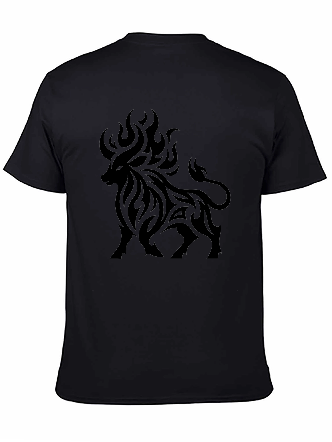Mens Black Bull Graphic Tee - Stylish Casual Wear