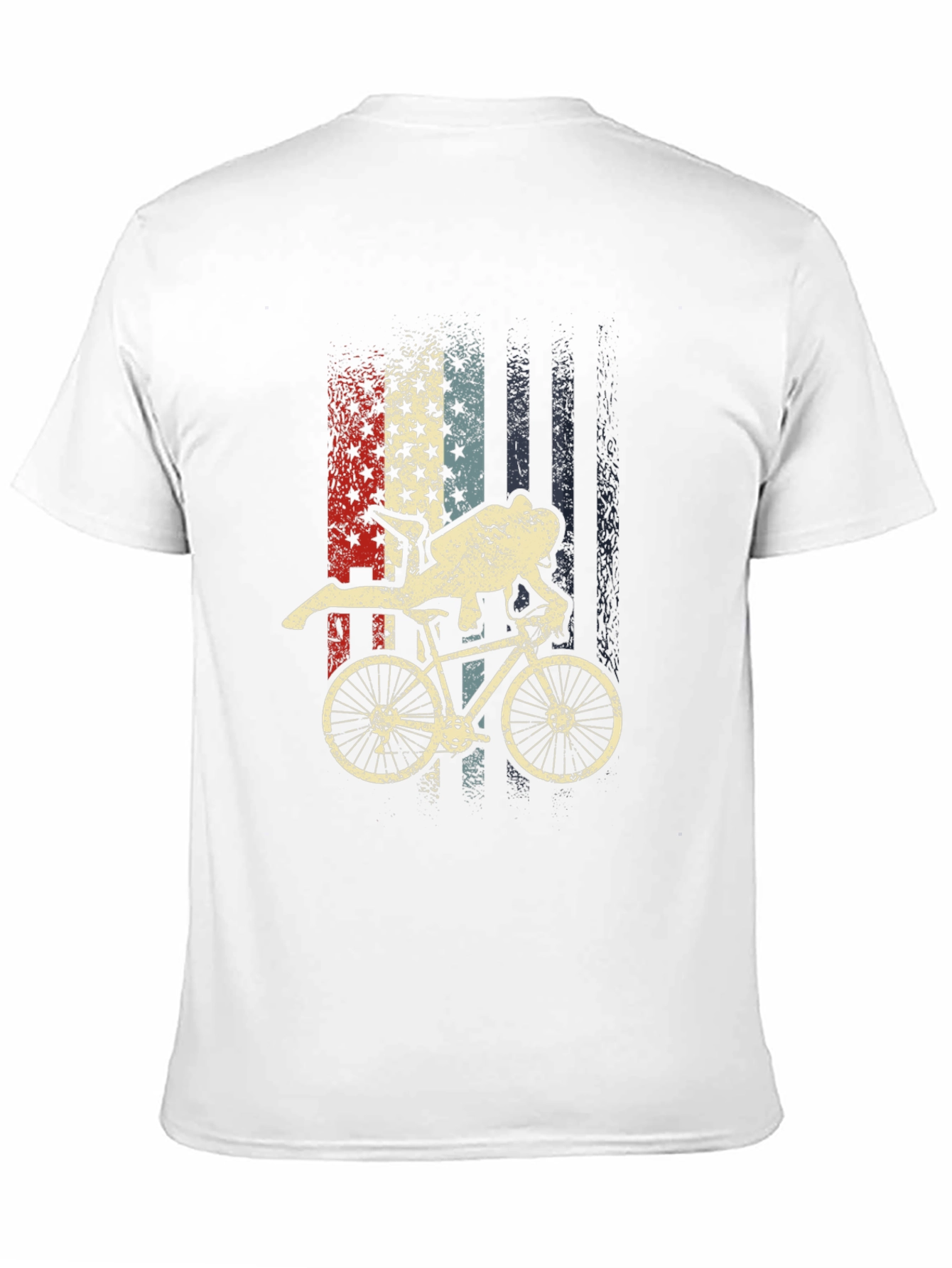 Diver Cyclist American Flag Mens T-Shirt