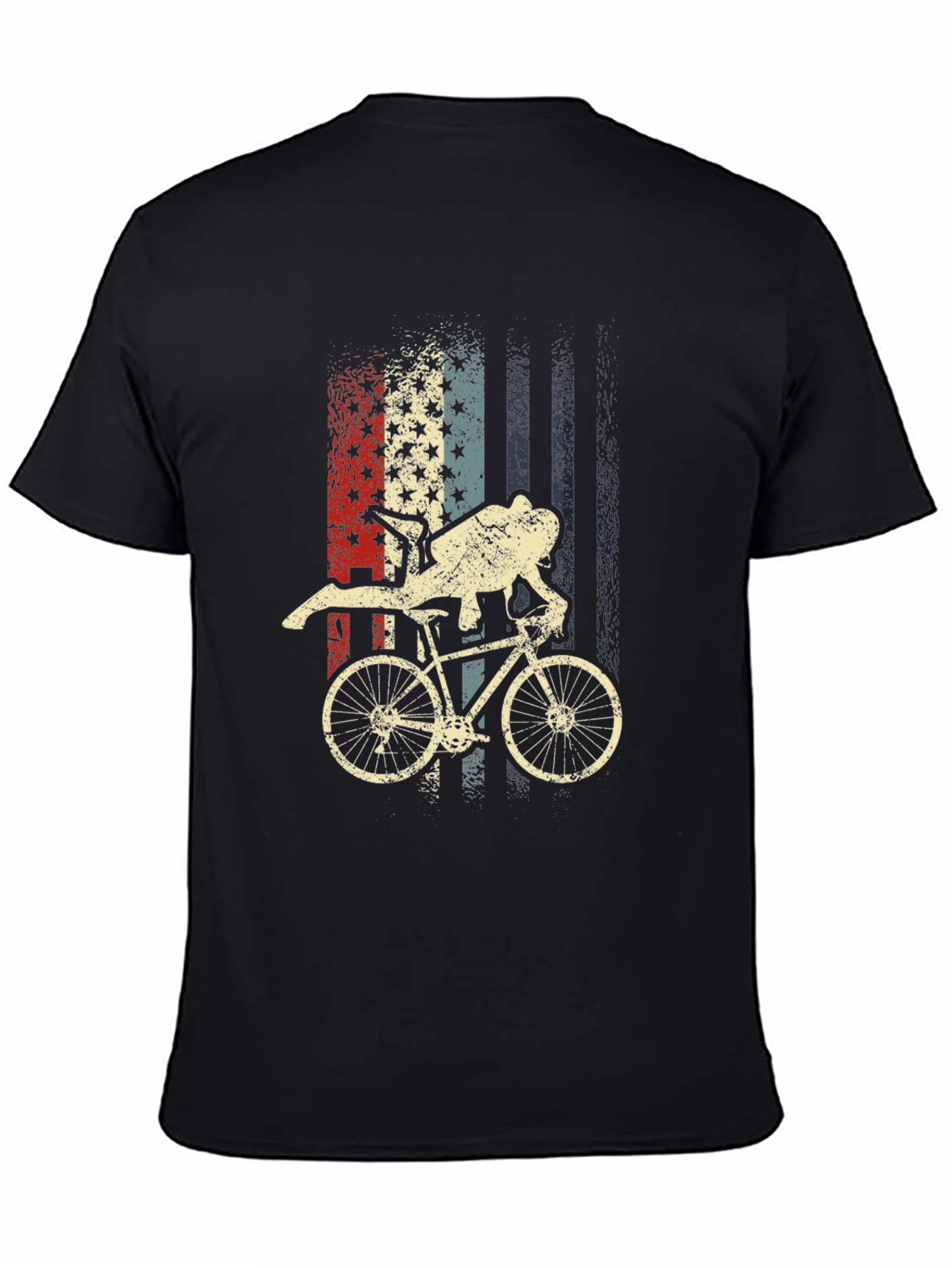 Diver Cyclist American Flag Mens T-Shirt