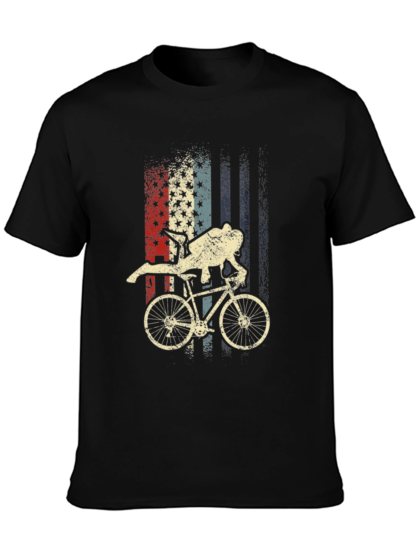 Diver Cyclist American Flag Mens T-Shirt