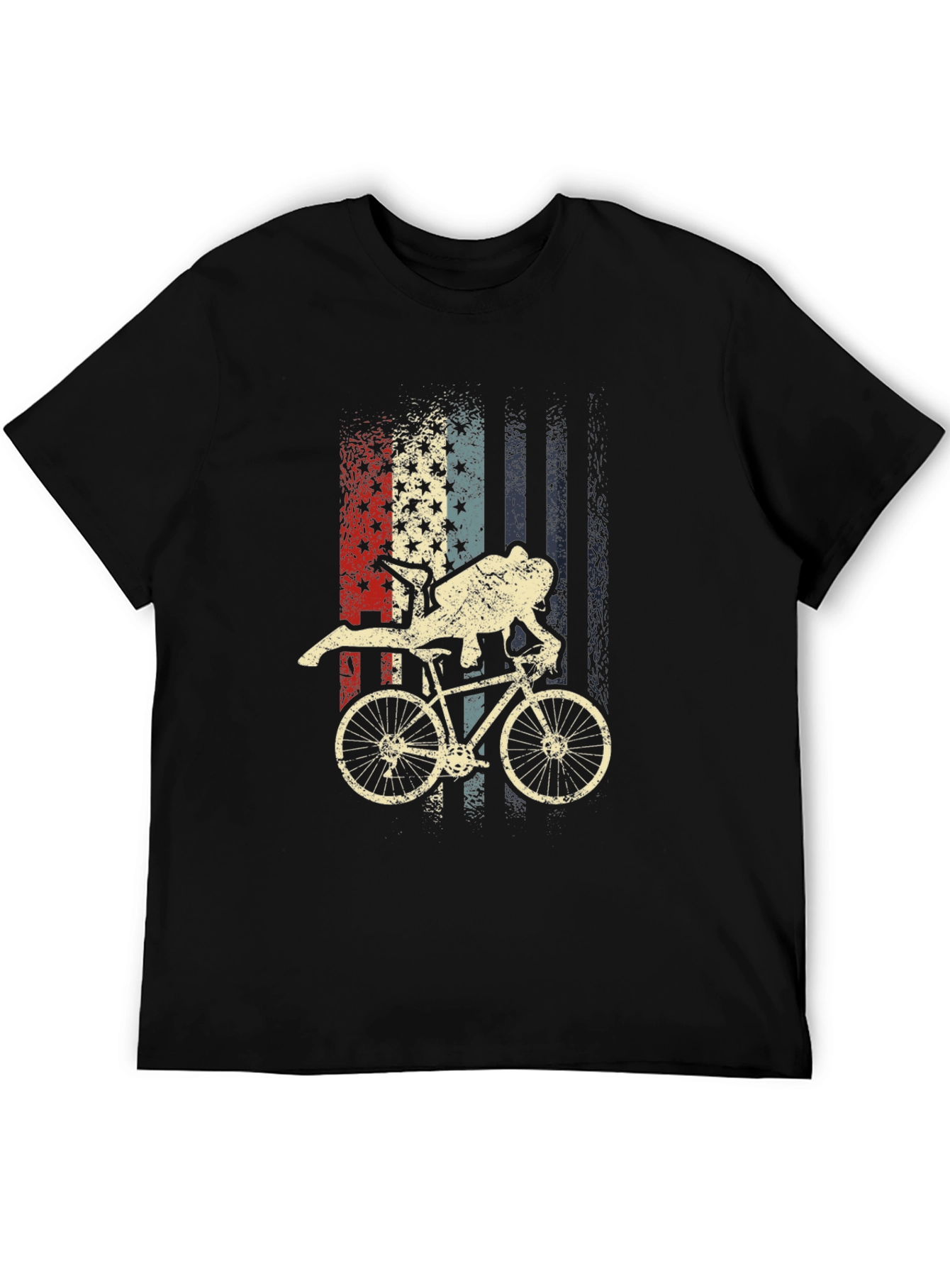 Diver Cyclist American Flag Mens T-Shirt