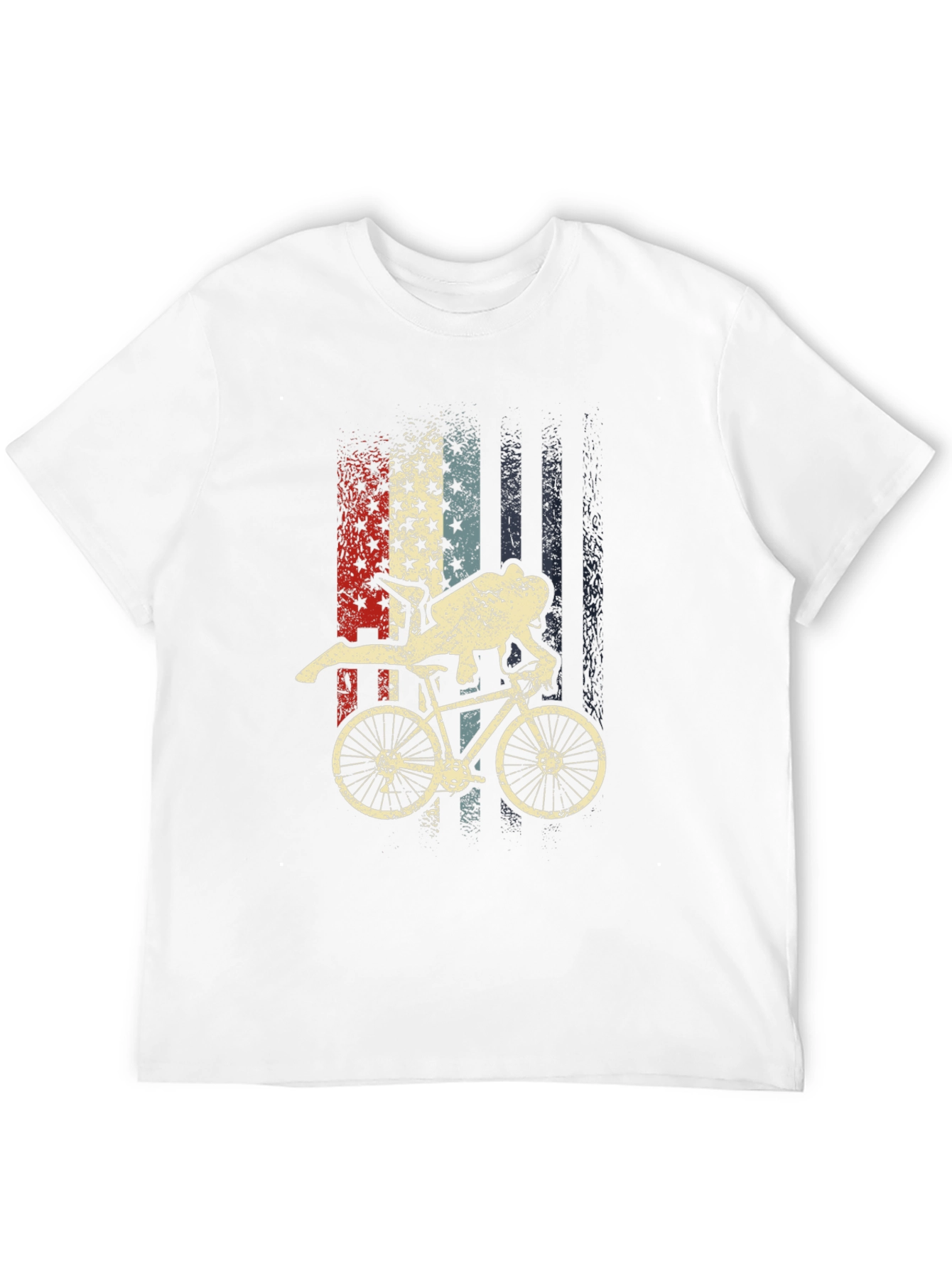 Diver Cyclist American Flag Mens T-Shirt