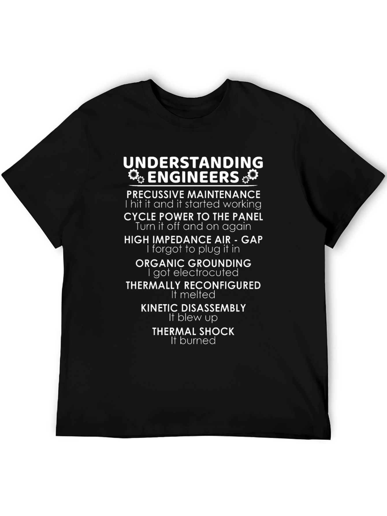 Understanding Engineers Black Graphic T-Shirt
