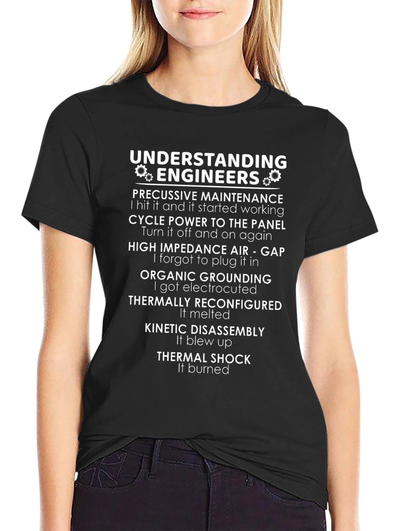 Understanding Engineers Black Graphic T-Shirt