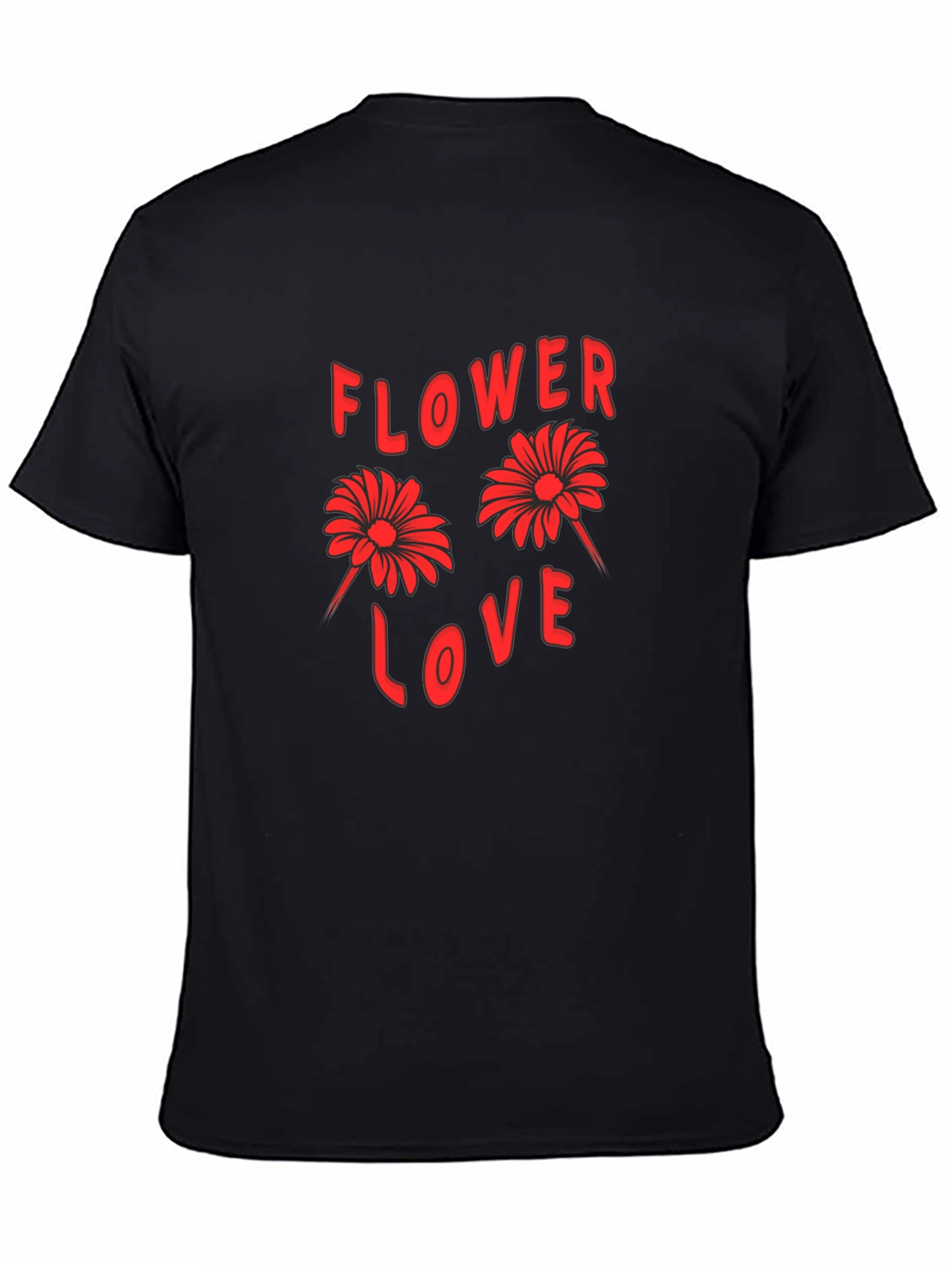 Flower Love Graphic Tee - Black