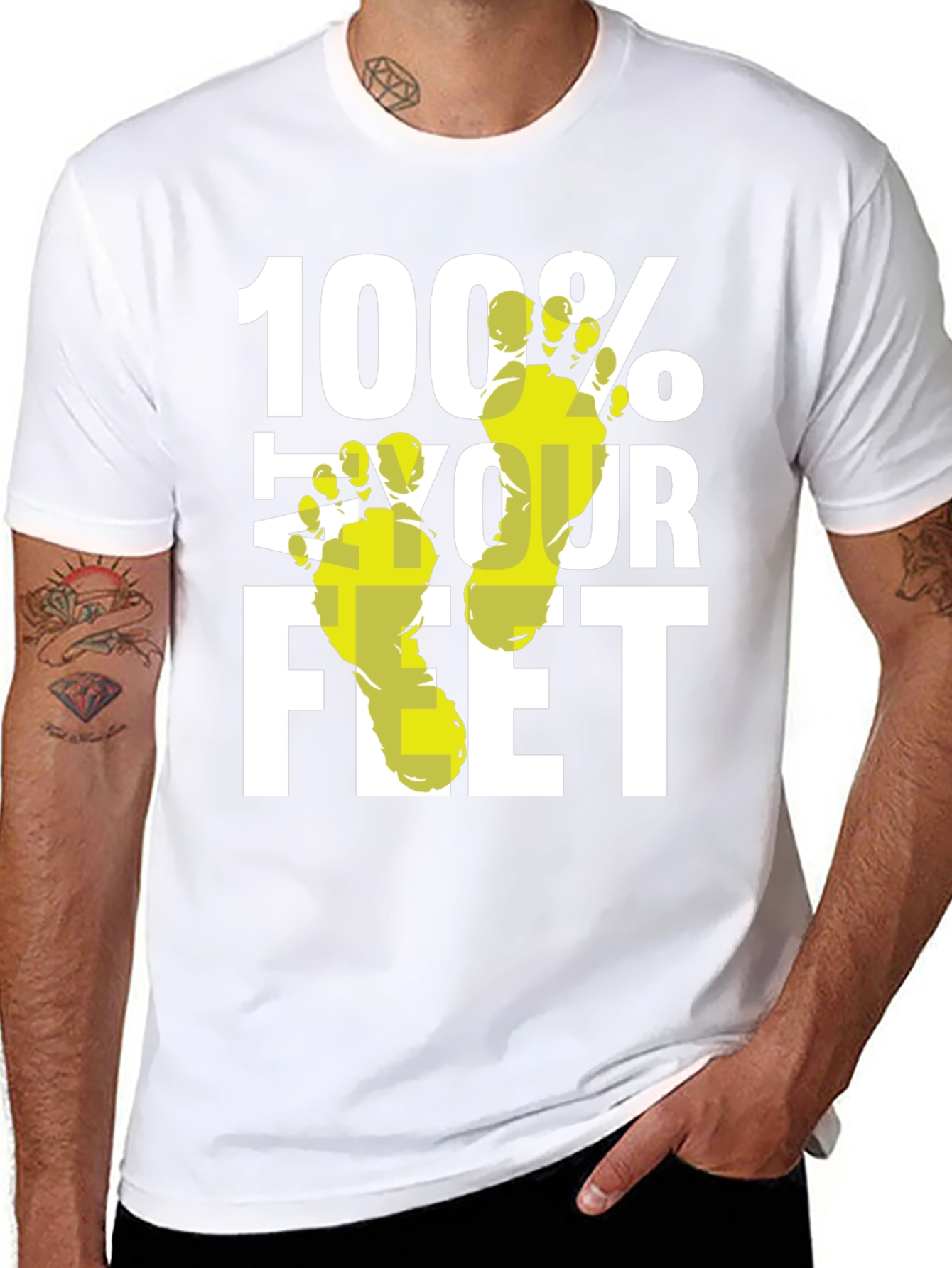 100% Your Feet Funny Graphic T-Shirt