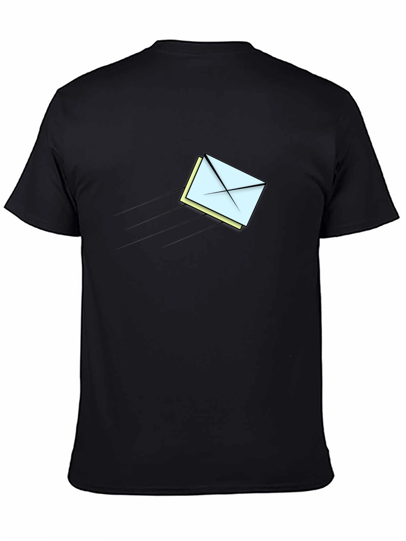 Mens Graphic T-Shirt - Flying Envelope Design