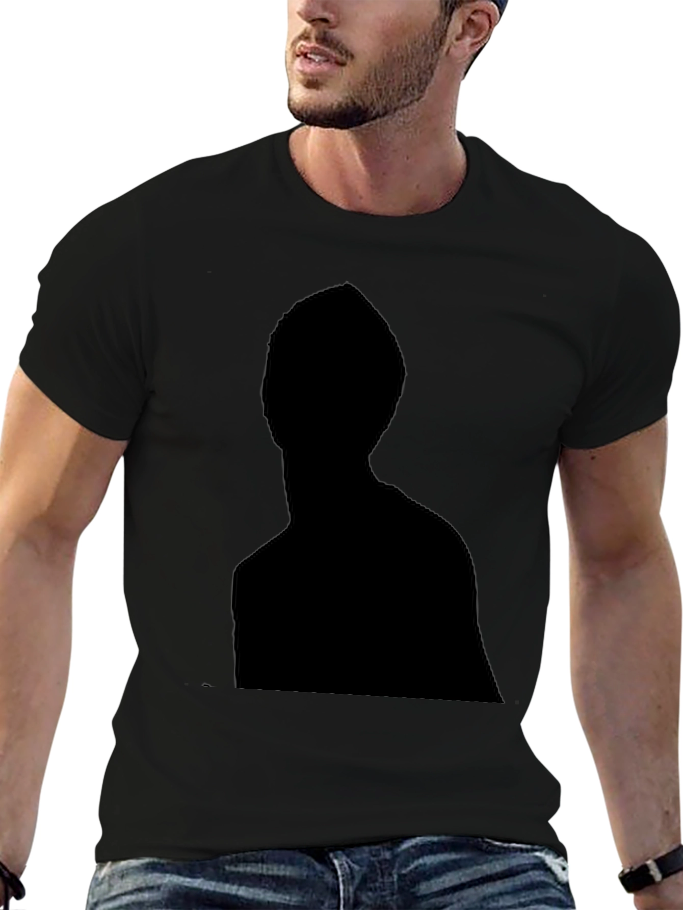 Silhouette Graphic Tee - Modern Black T-Shirt