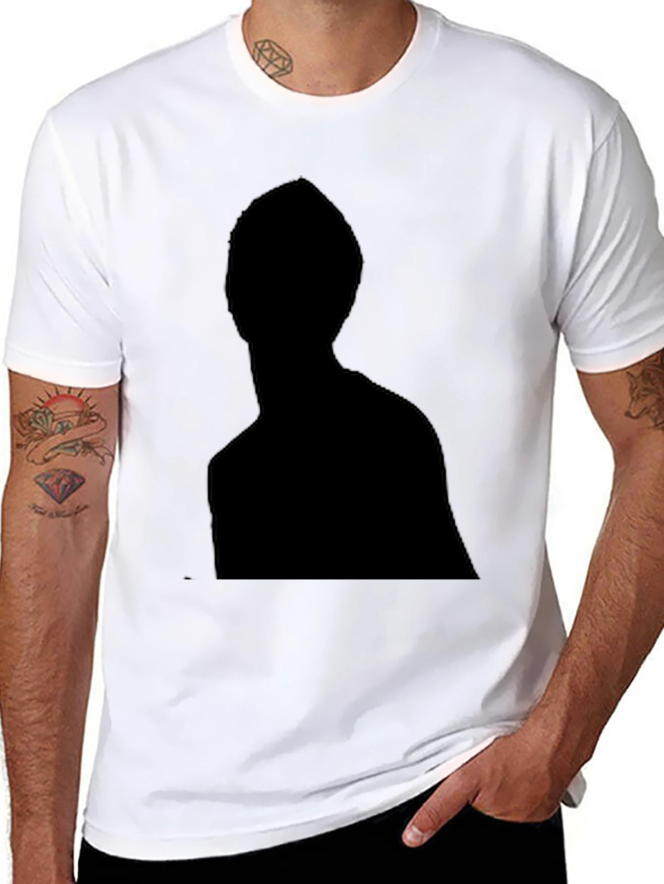 Silhouette Graphic Tee - Modern Black T-Shirt