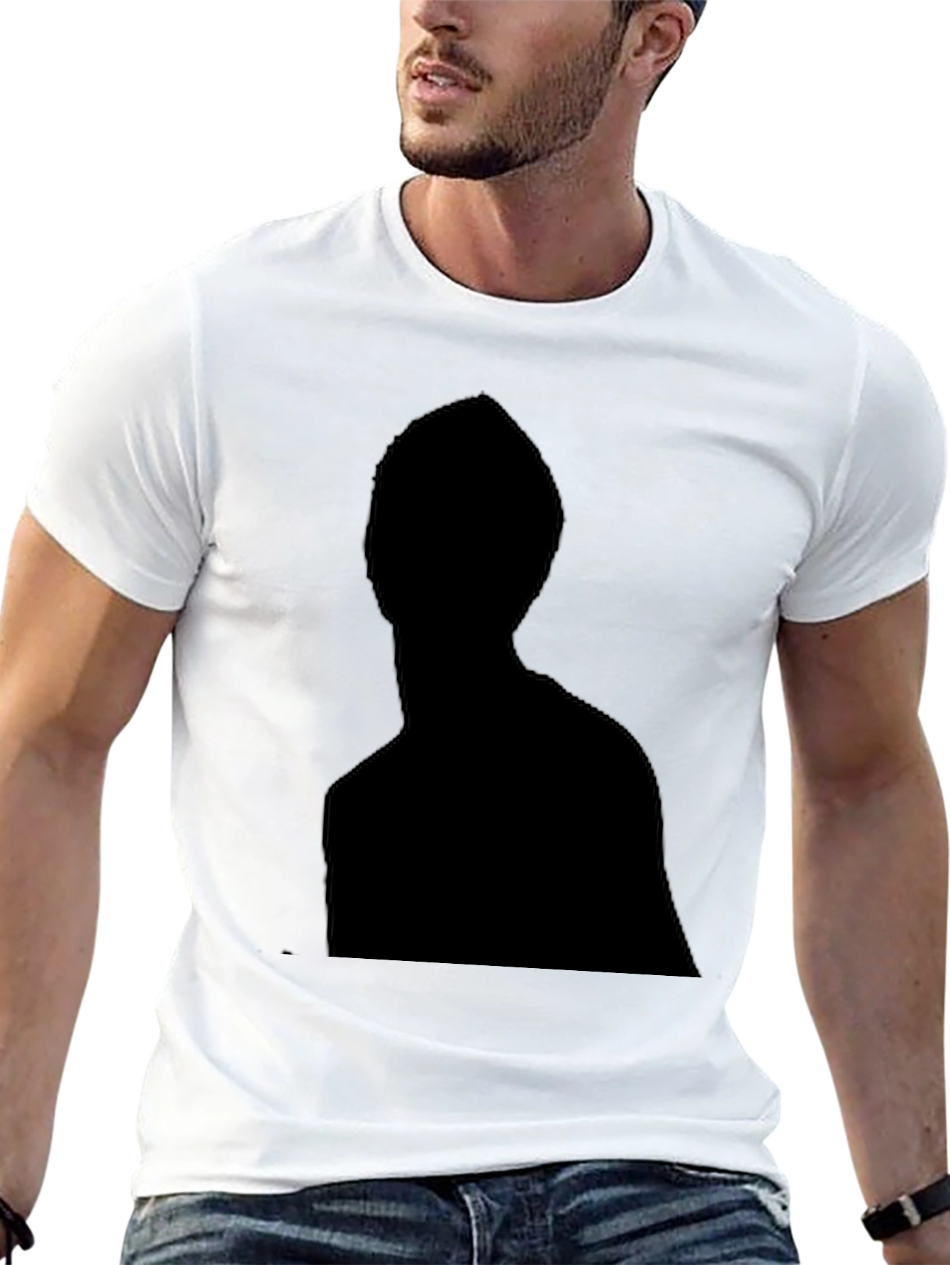 Silhouette Graphic Tee - Modern Black T-Shirt