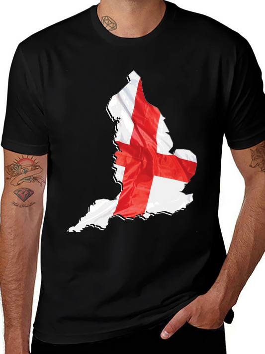 England Flag Map Graphic T-Shirt