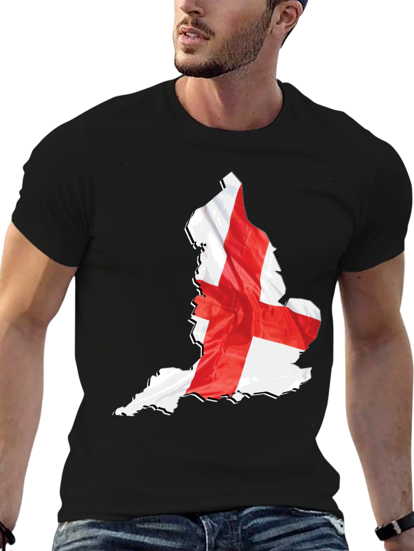 England Flag Map Graphic T-Shirt