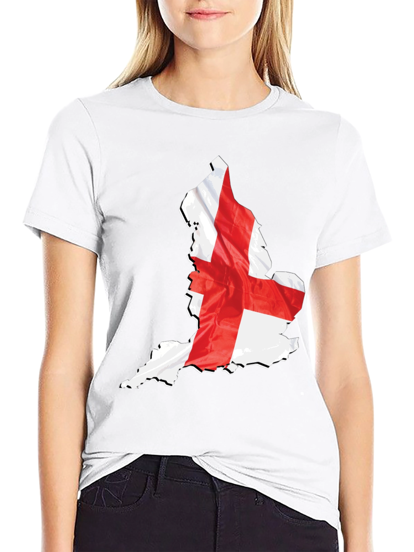England Flag Map Graphic T-Shirt