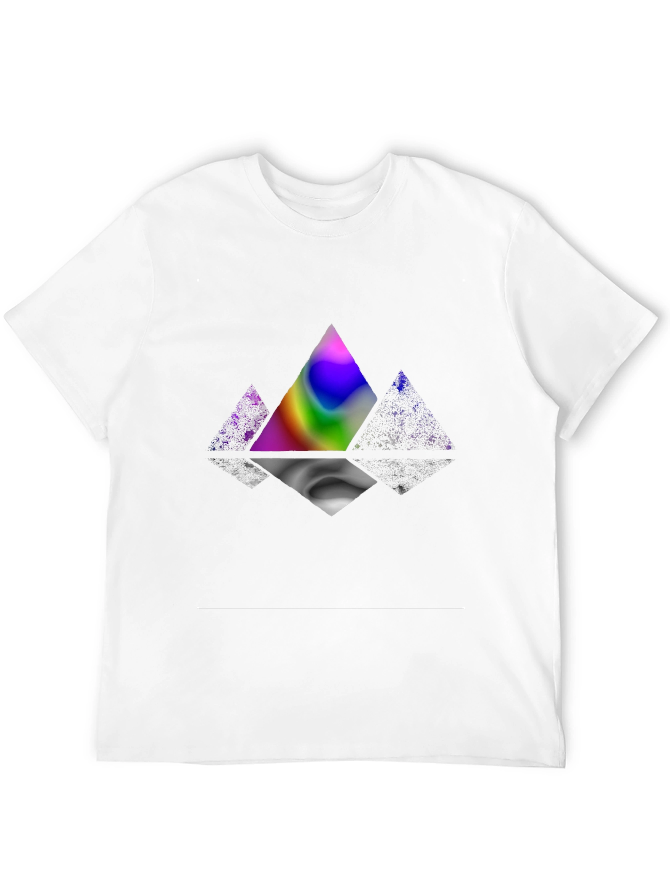 Prism Reflection Graphic T-Shirt - Modern Abstract Design