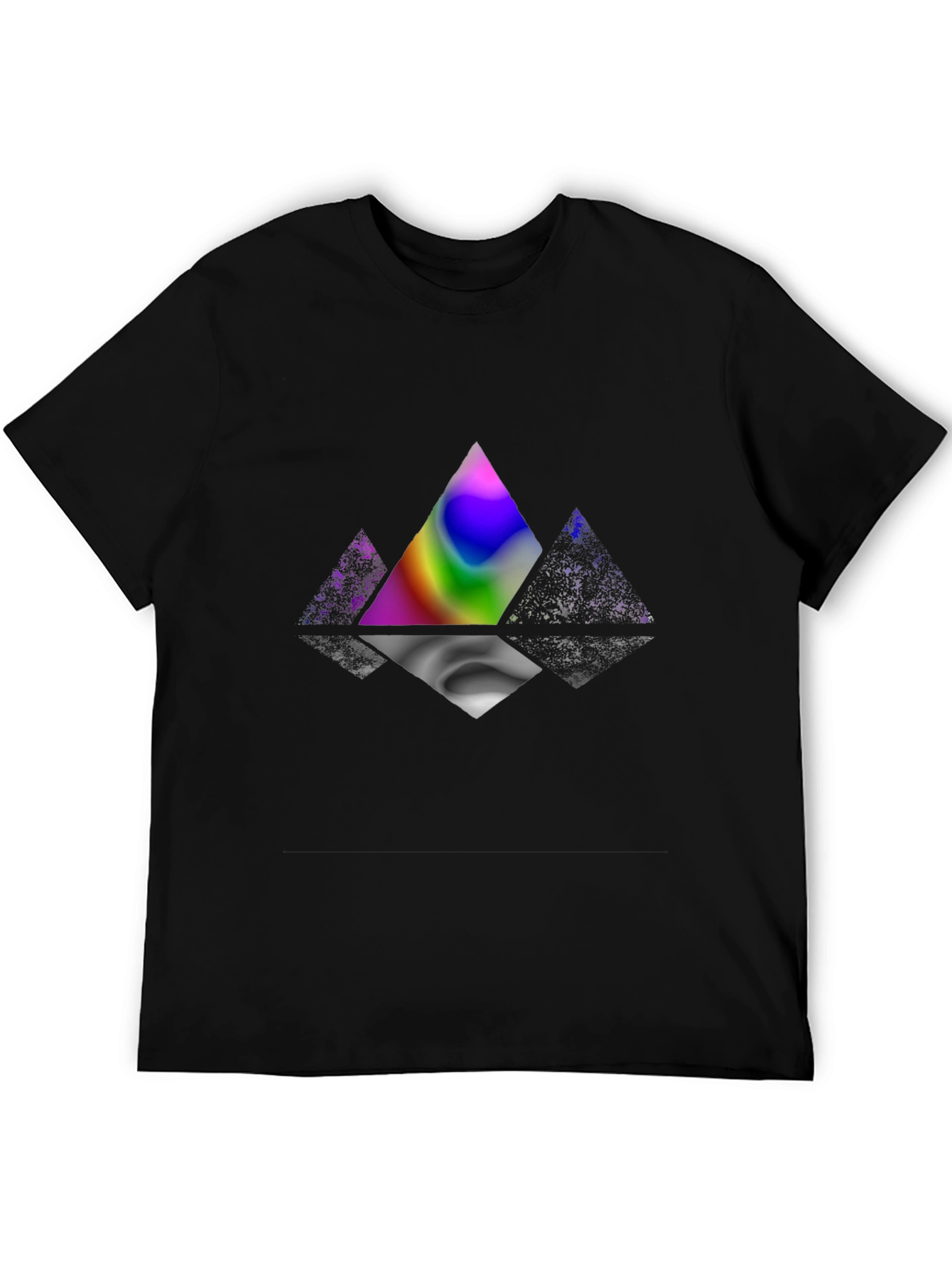 Prism Reflection Graphic T-Shirt - Modern Abstract Design